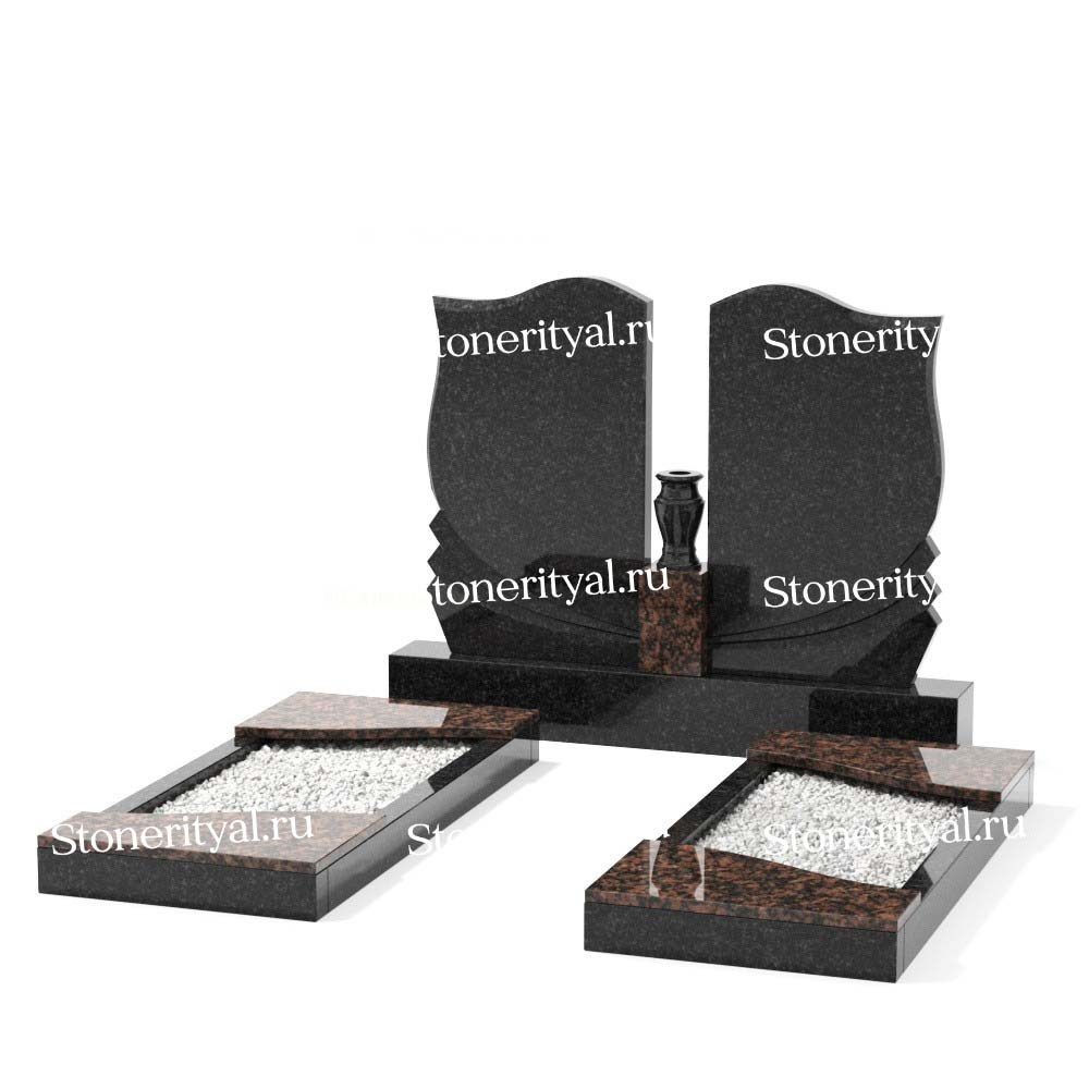 Комбинированные памятники на двоих. Изготовление и установка памятников в Москве и МО