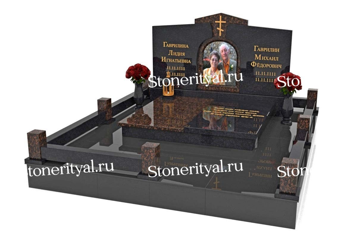 Семейные памятники. Изготовление и установка памятников в Москве и МО