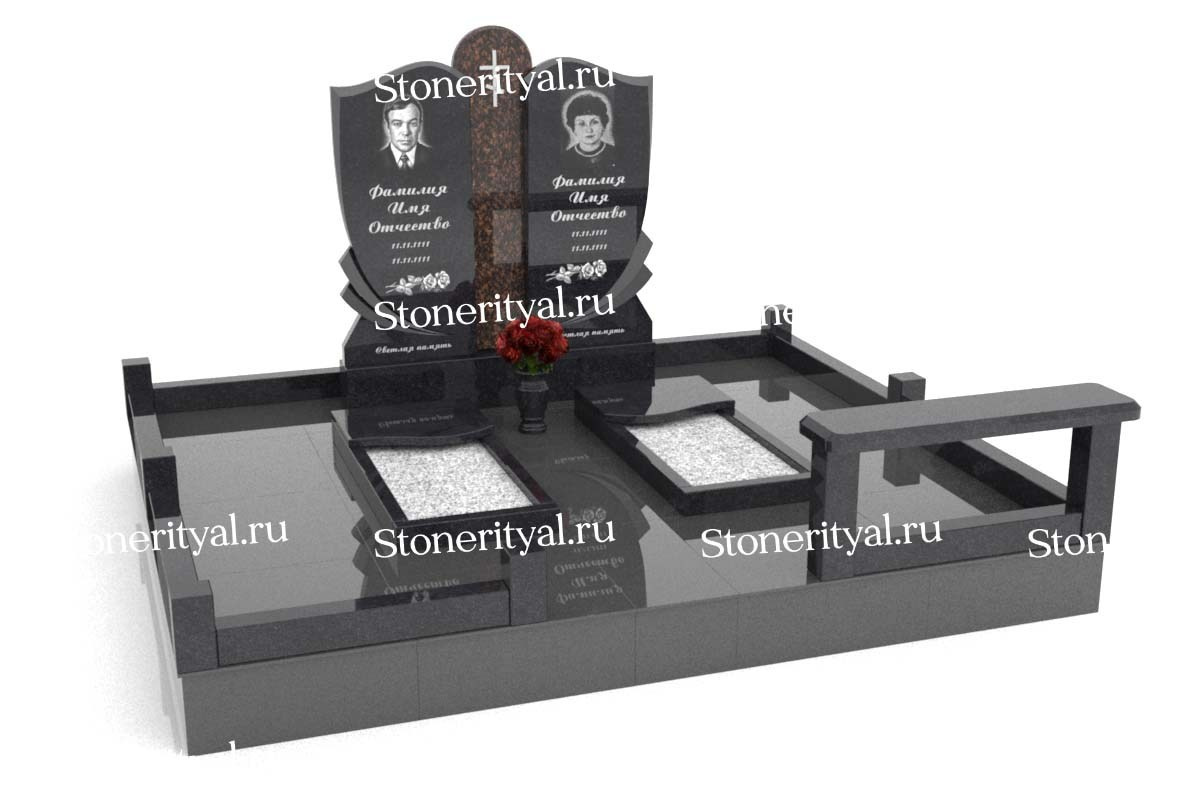 Семейные памятники. Изготовление и установка памятников в Москве и МО