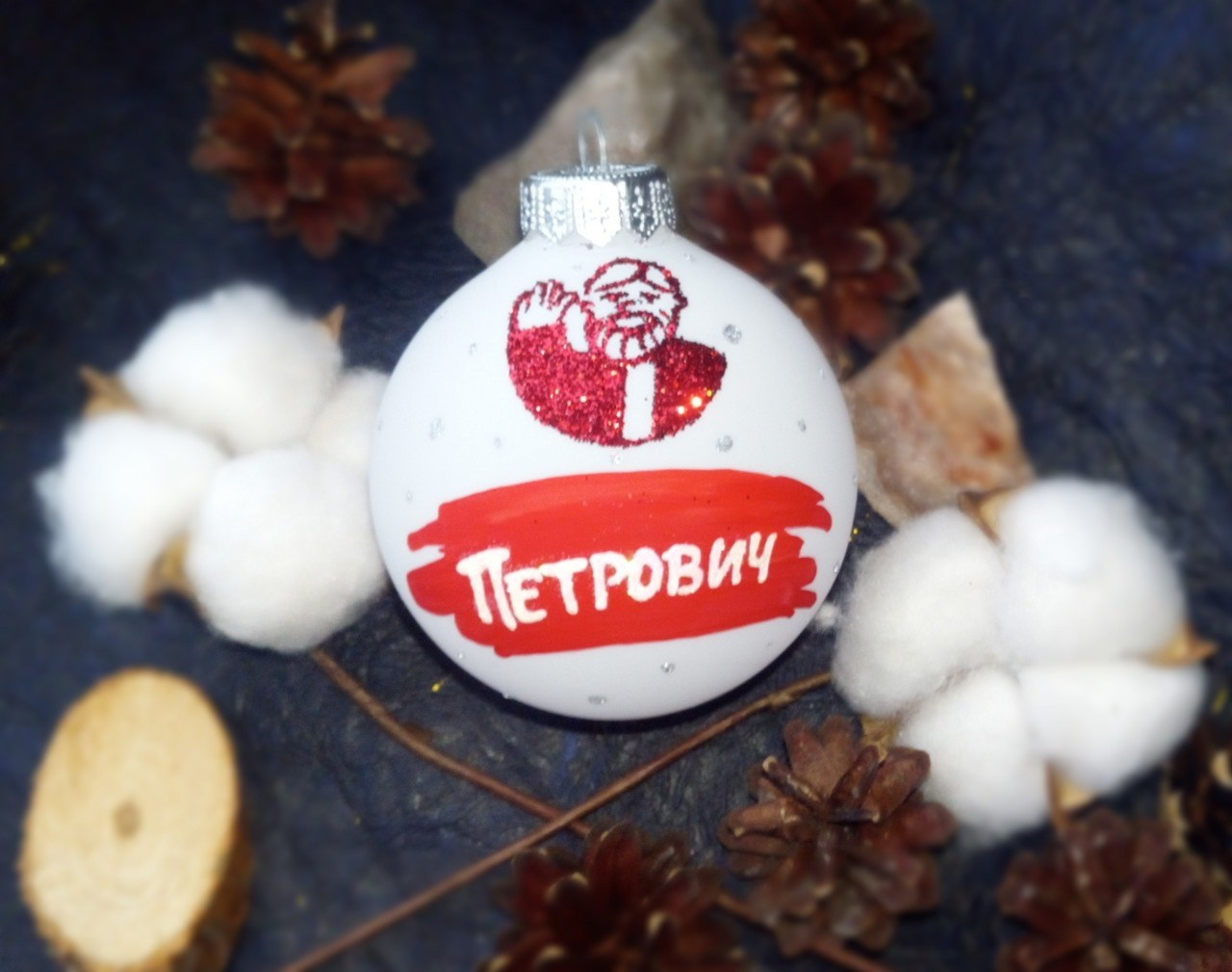 расписные елочные шары ручной работы