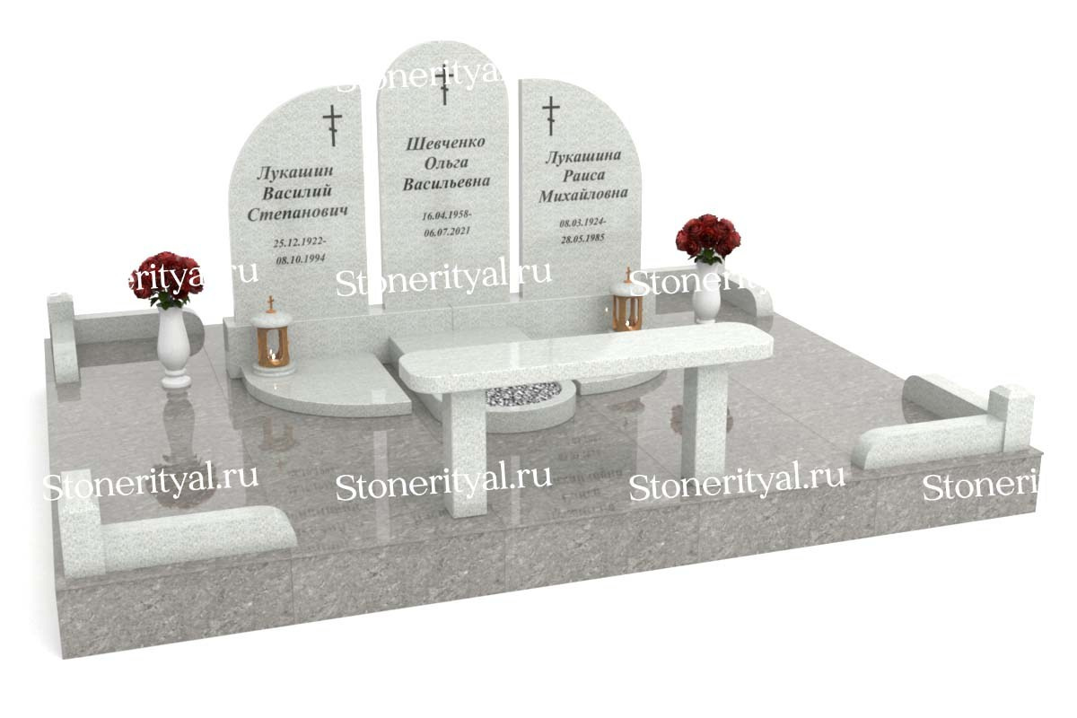 Семейные памятники. Изготовление и установка памятников в Москве и МО