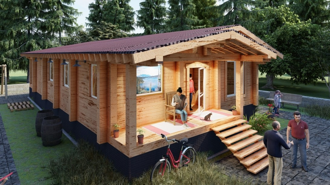 Студия + 3 спальни 112 м². Уральский завод Профилированного бруса в Челябинске