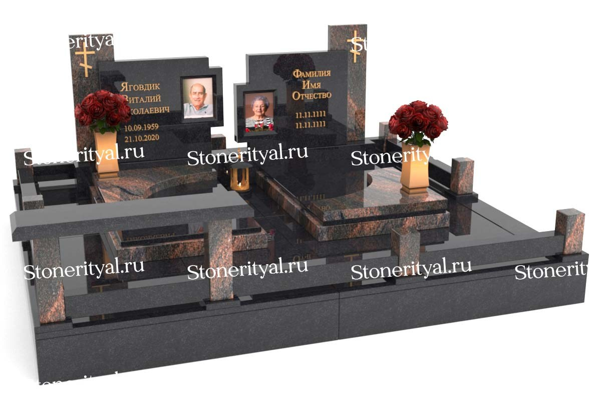 Семейные памятники. Изготовление и установка памятников в Москве и МО