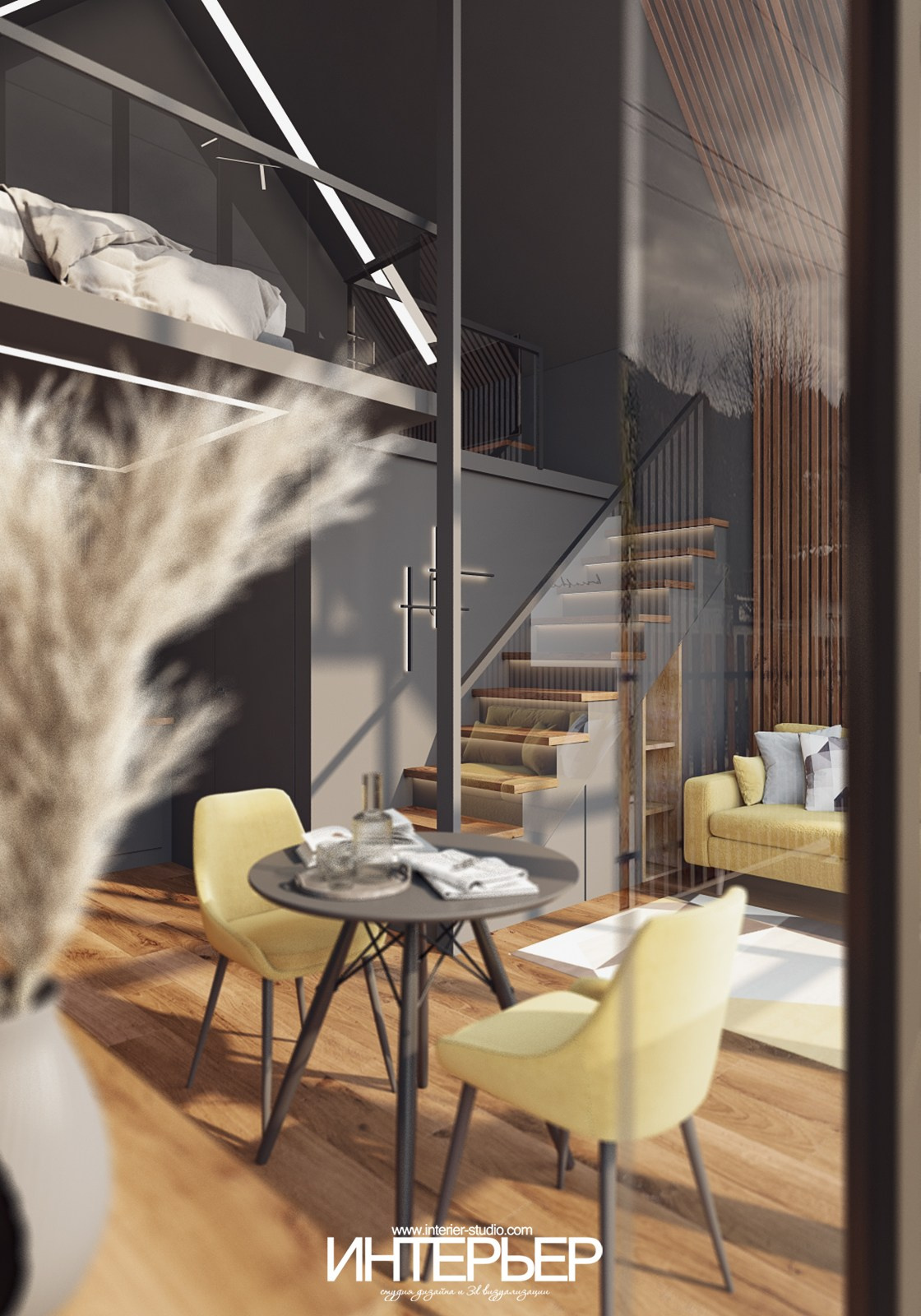 Дизайн-проект интерьера гостевого дома Барн-Хаус. г. Кисловодск, ул. Прудная. Дизайн интерьера, 3D визуализация и 3D моделирование. Создание проектов и чертежей. КМВ: Кисловодск, Пятигорск, Ессентуки и удаленно