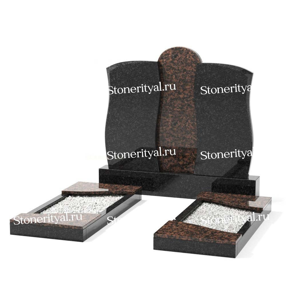 Комбинированные памятники на двоих. Изготовление и установка памятников в Москве и МО