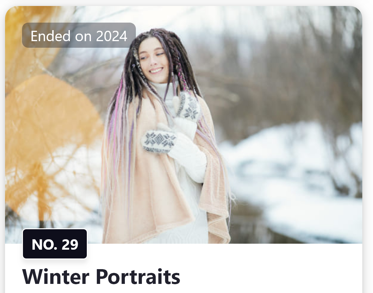 Попал в топ-29 на конкурсе на лучший зимний портрет на pulsepx