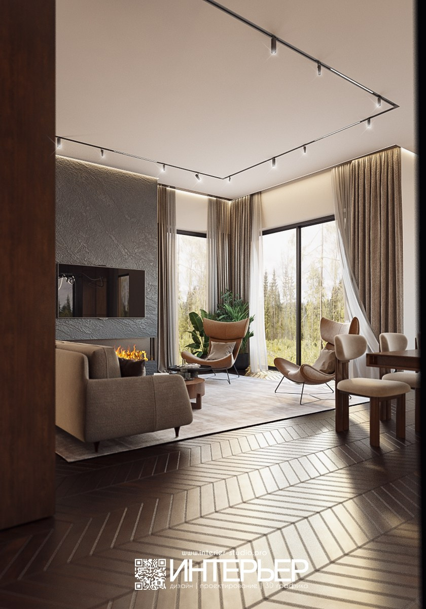 Дизайн-проект дома Тамирлана и Айшат. Корректировки по 3D визуализации гостиной-кухни-прихожей. Дизайн интерьера, 3D визуализация и 3D моделирование. Создание проектов и чертежей. КМВ: Кисловодск, Пятигорск, Ессентуки и удаленно