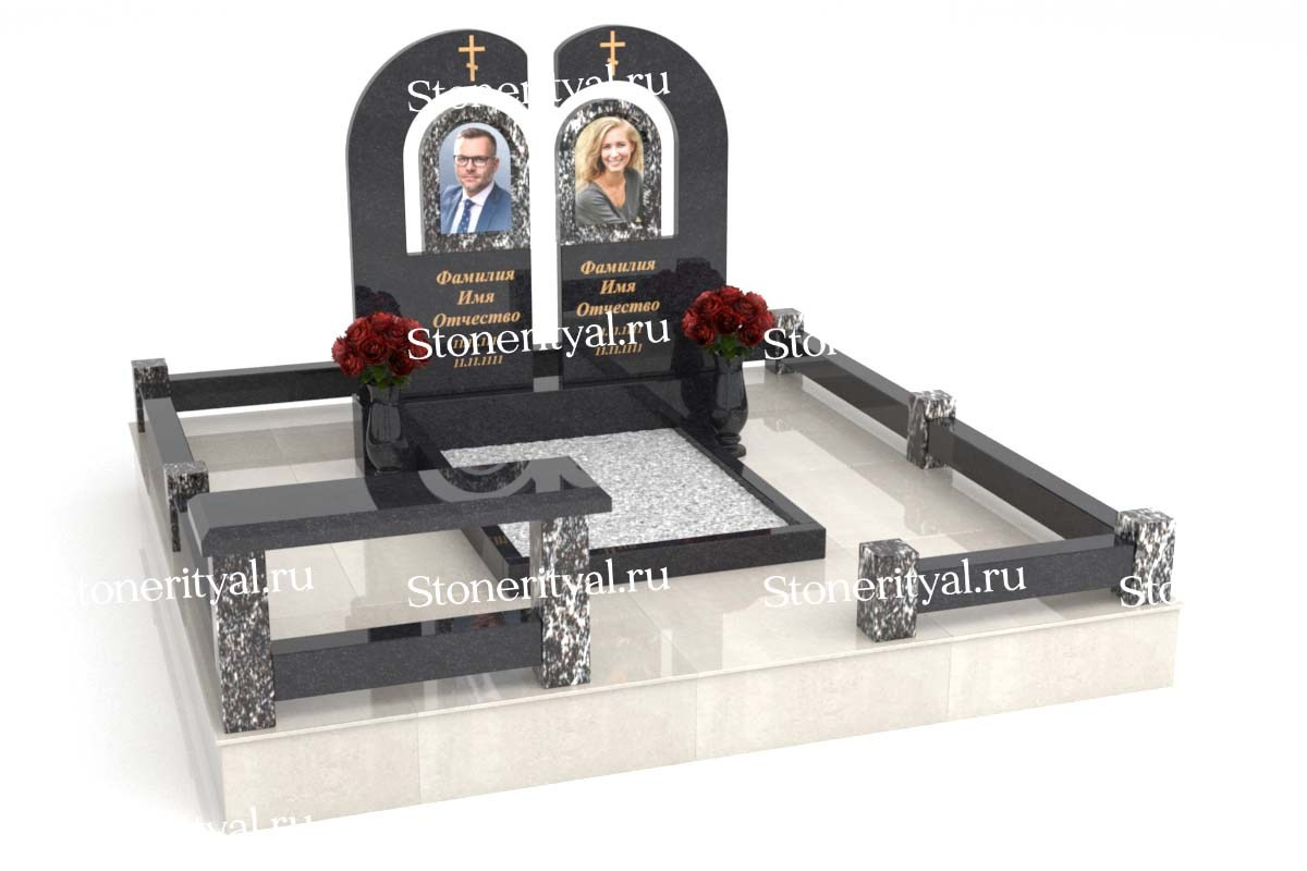 Семейные памятники. Изготовление и установка памятников в Москве и МО