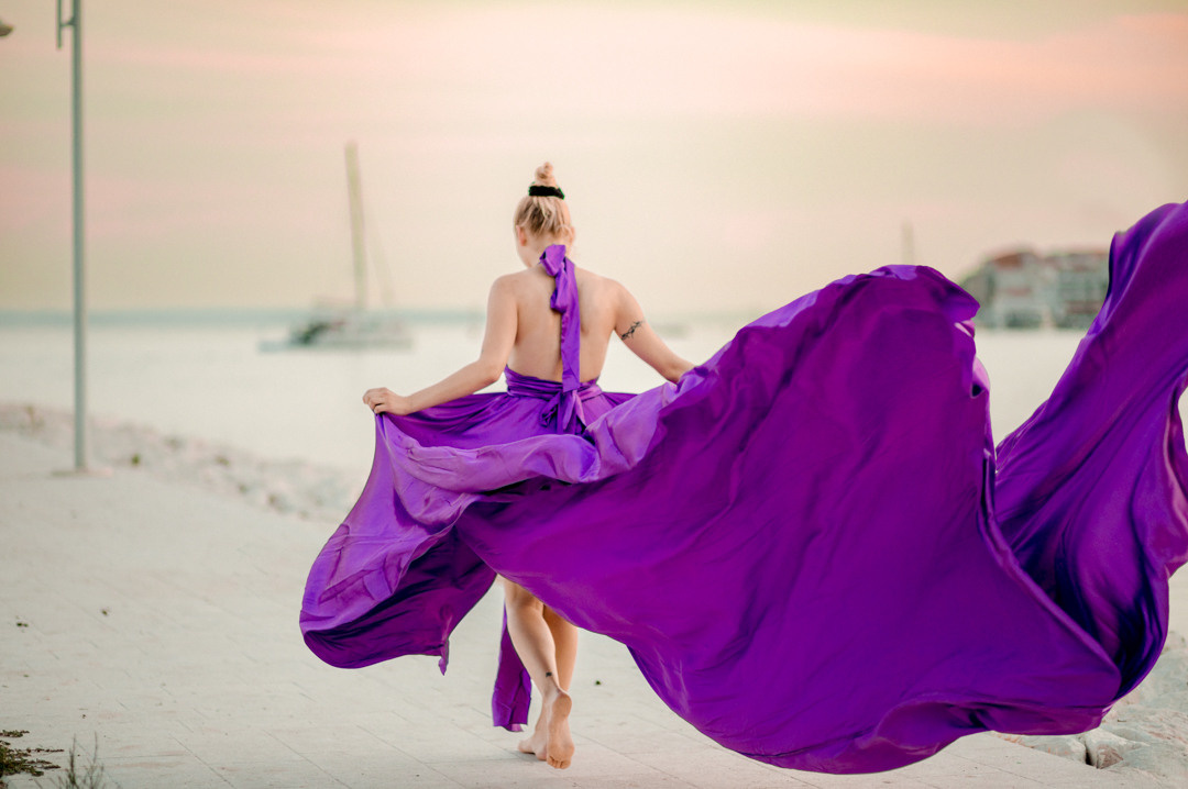 Flying Dress Photographer in Croatia, Montenegro, Bosnia, Italy, all EU