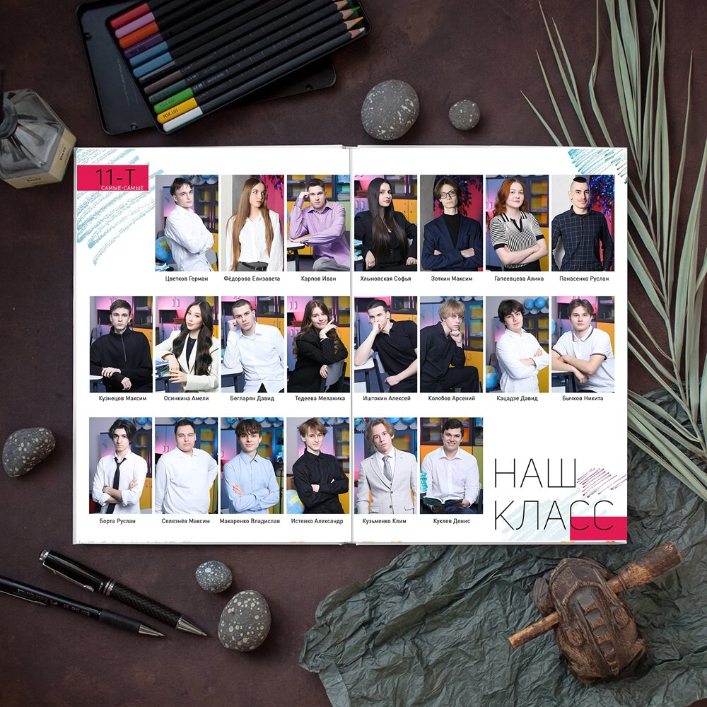АЛЬБОМ 5 разворотов (10 страниц) ШКОЛА. Школьный фотограф Олеся Галатова
