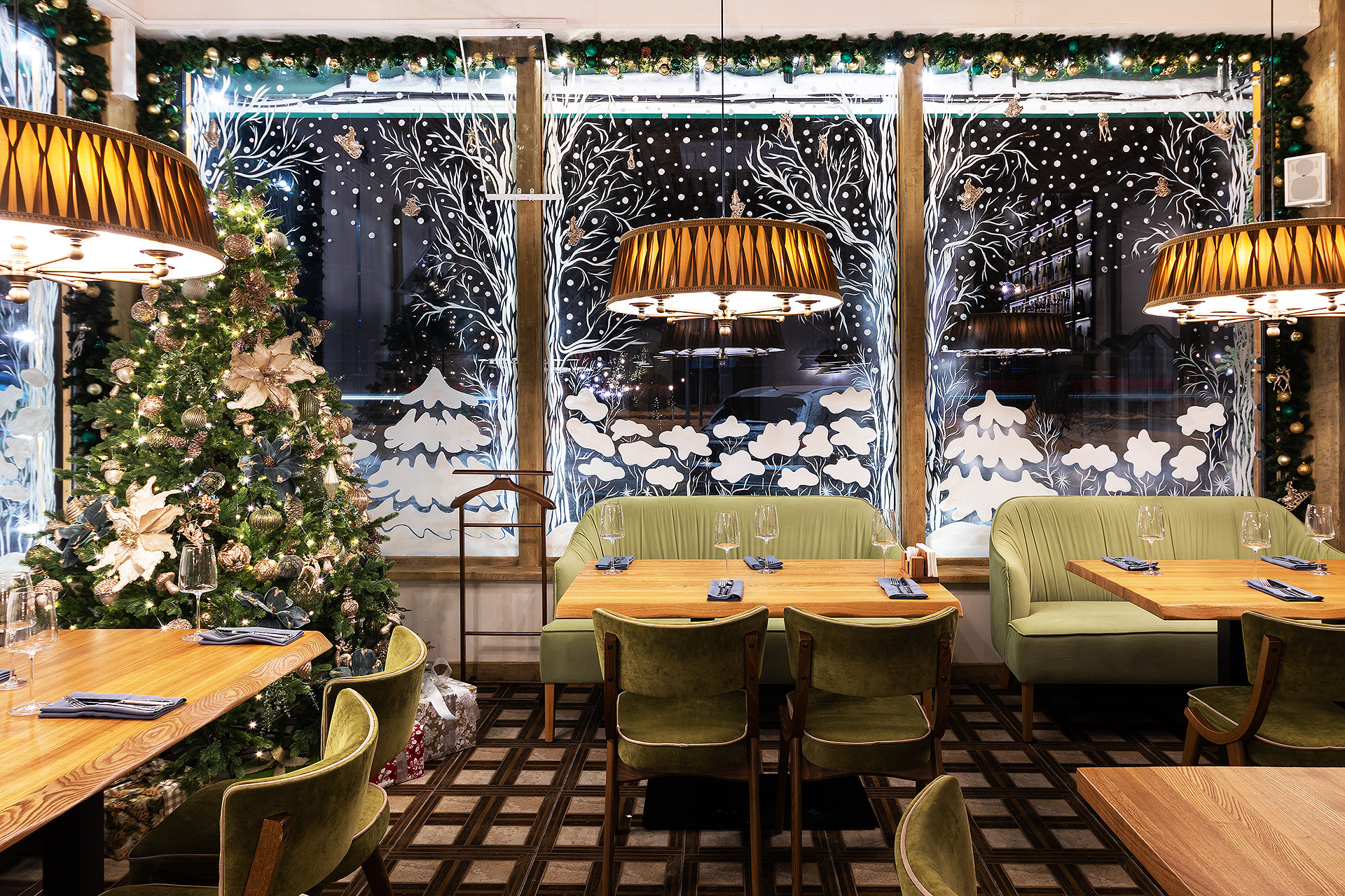 Ресторан Village Kitchen. Фотосъемка зимних интерьеров ресторана в Москве