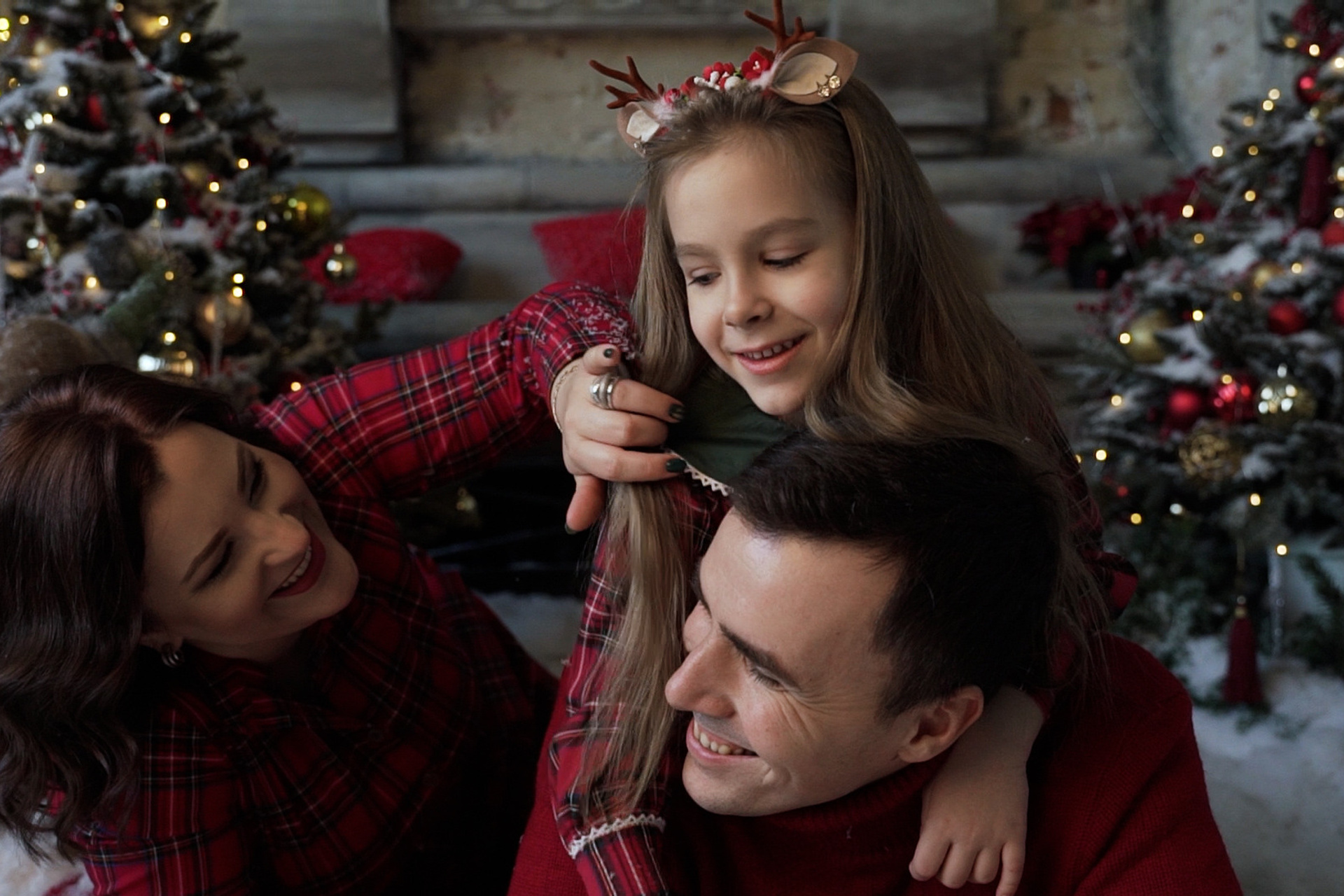 Видеосъемка во время новогодней фотосессии