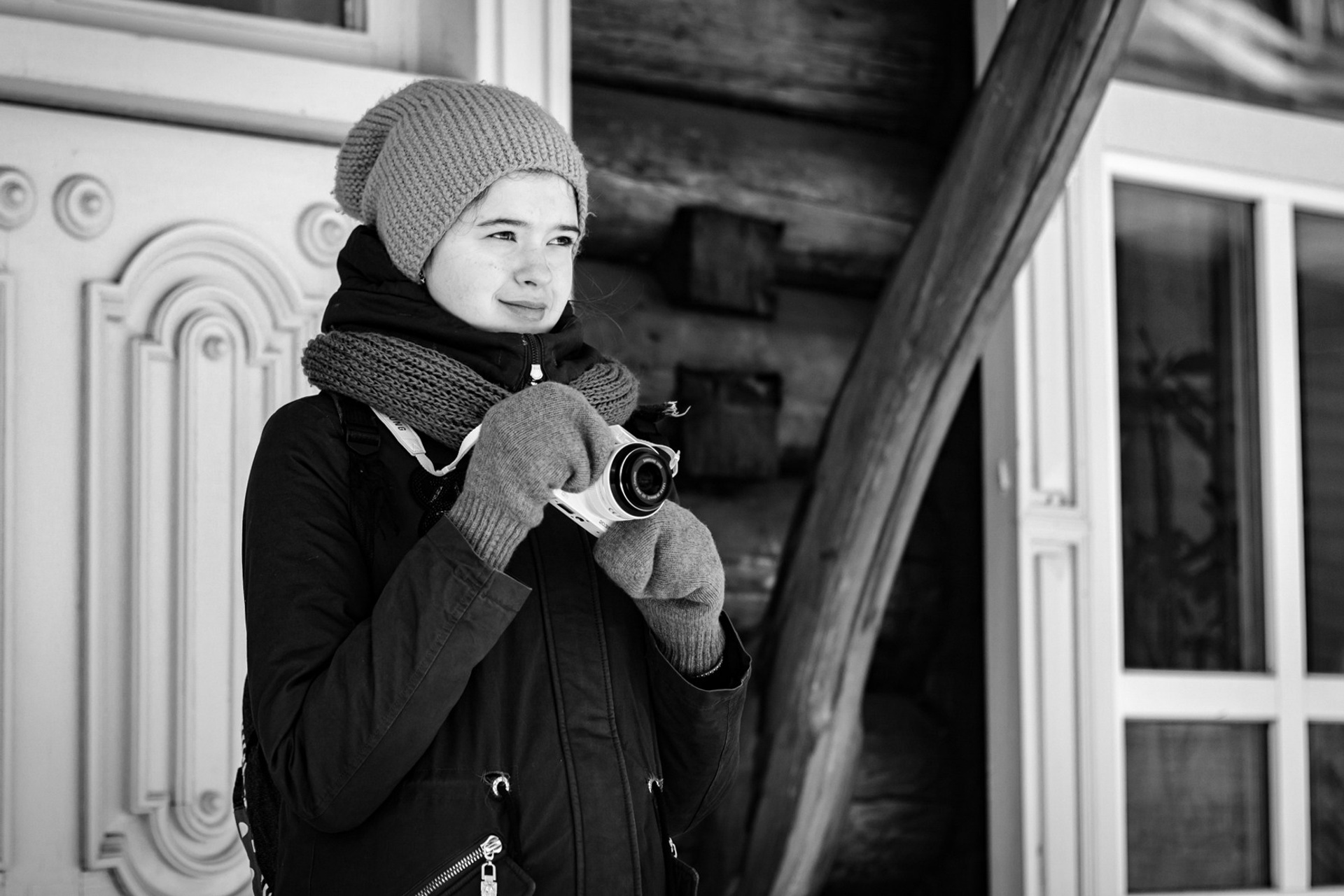 Ученица школы Андронова в поиске интересных сюжетов.