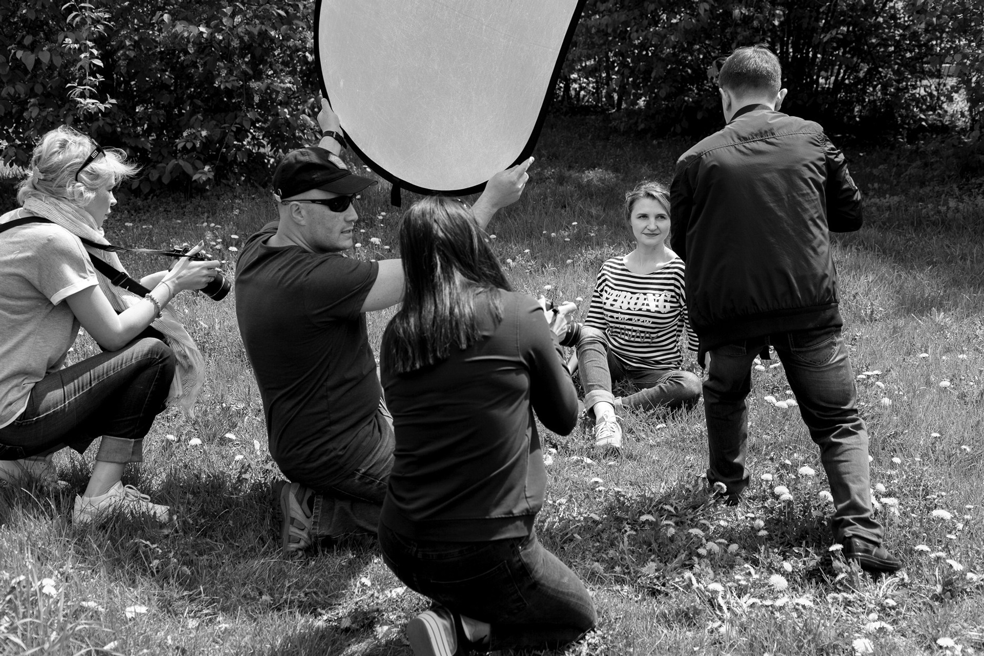 Групповая практика в парке. Эффективность таких практик высокая.