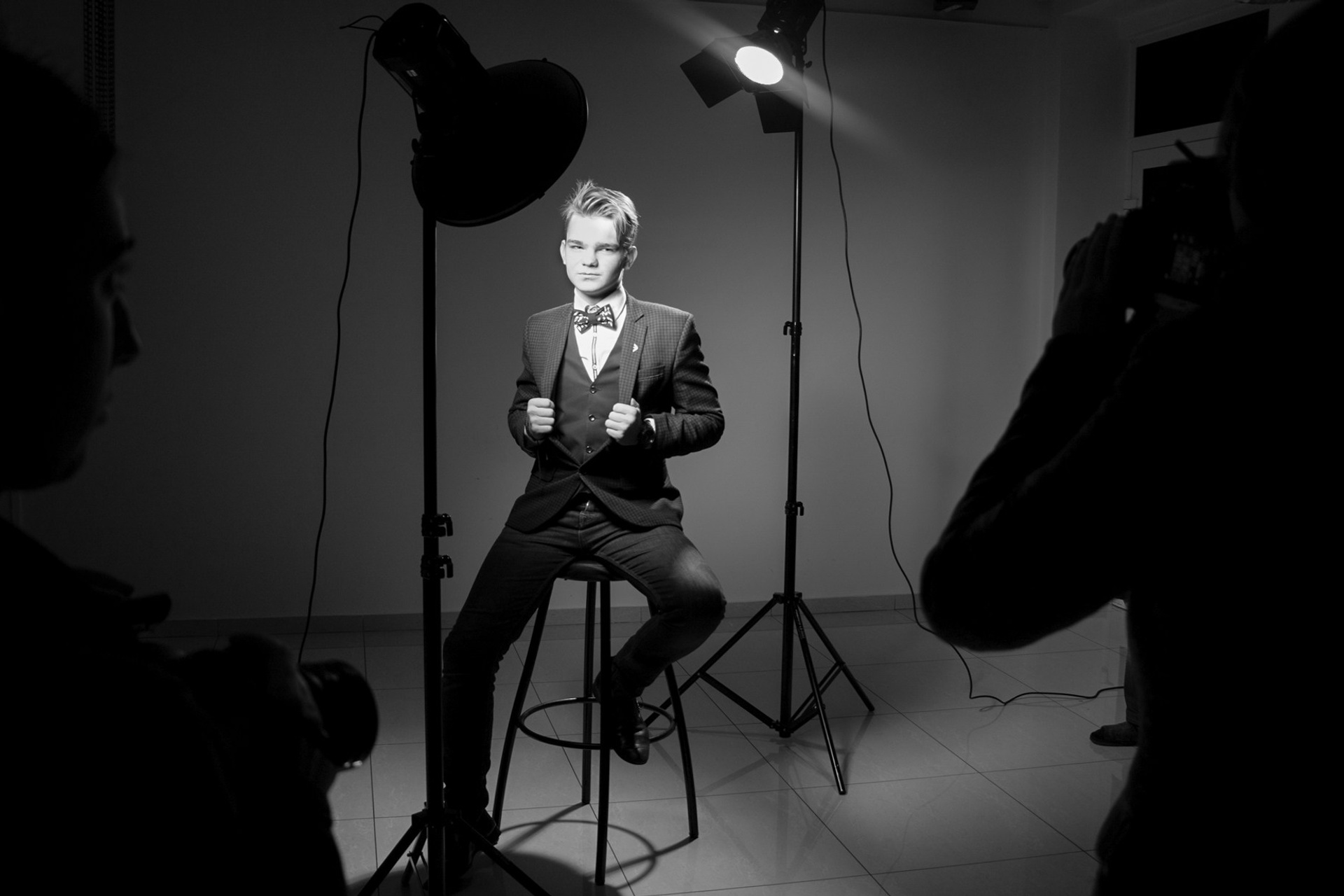 Студийная фотопрактика по мужскому портрету.