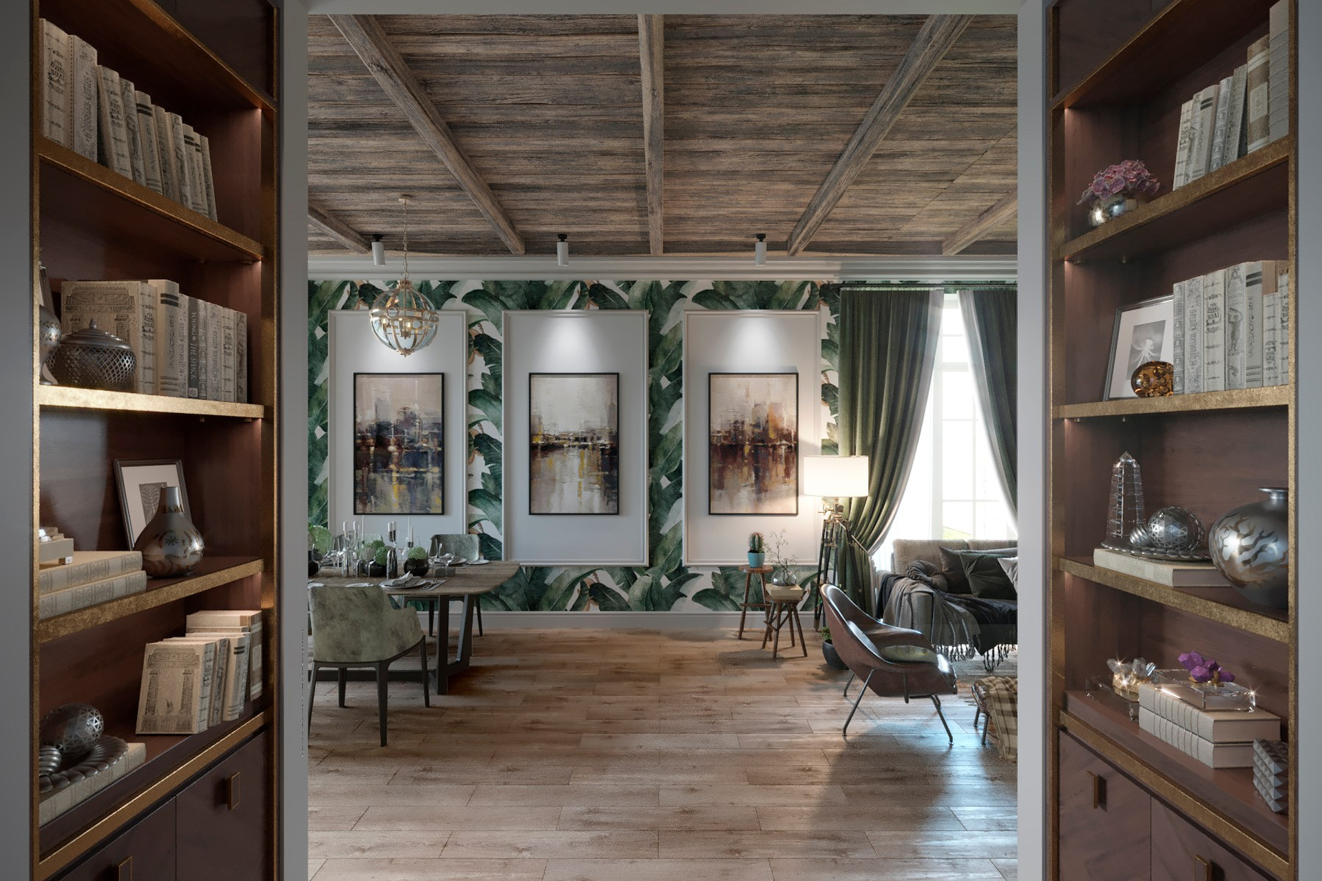 Интерьер частного дома в Горячем Ключе — Полный дизайн-проект. 3Д Визуализация Интерьера и Архитектуры