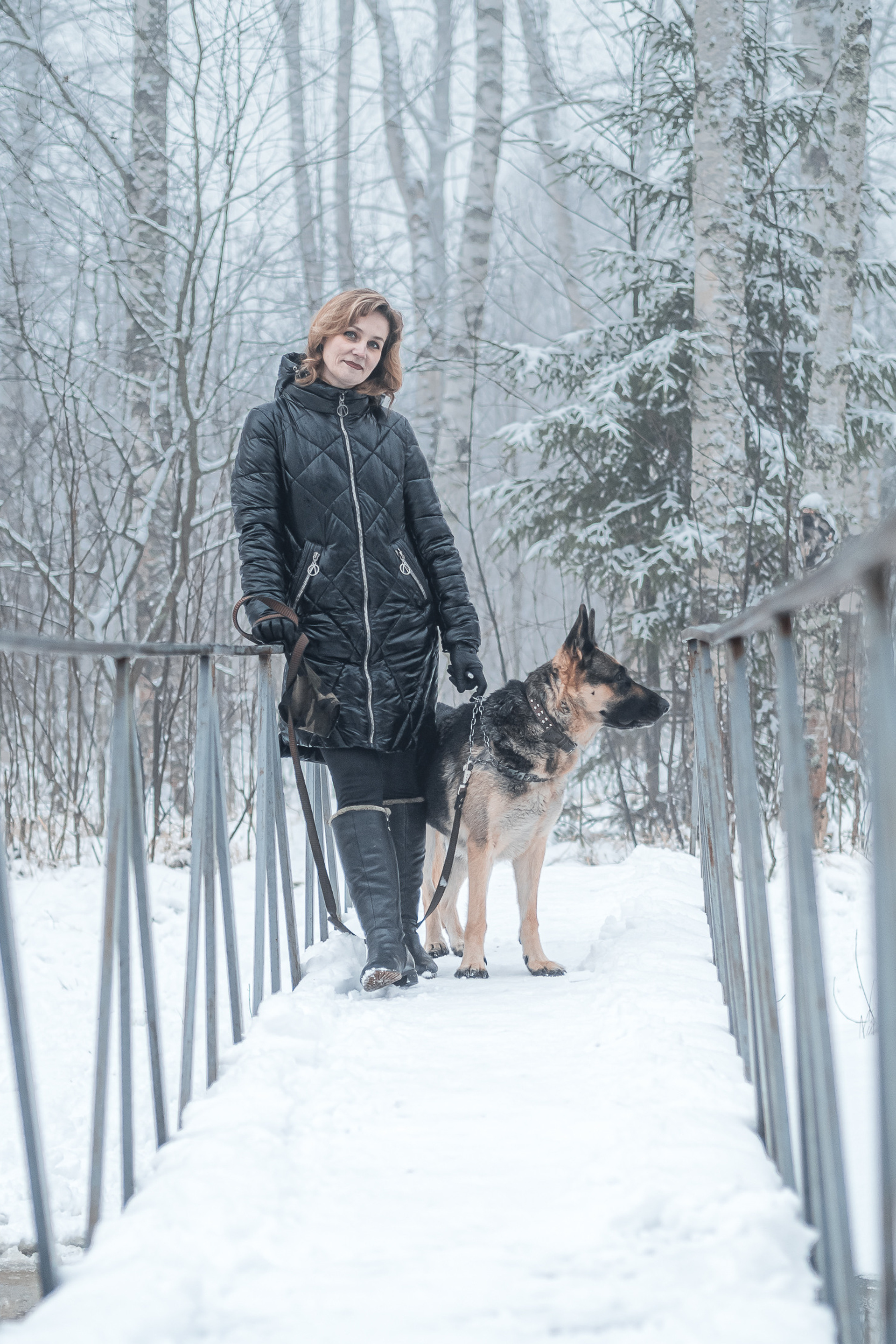 Прогулка в лесу зимой