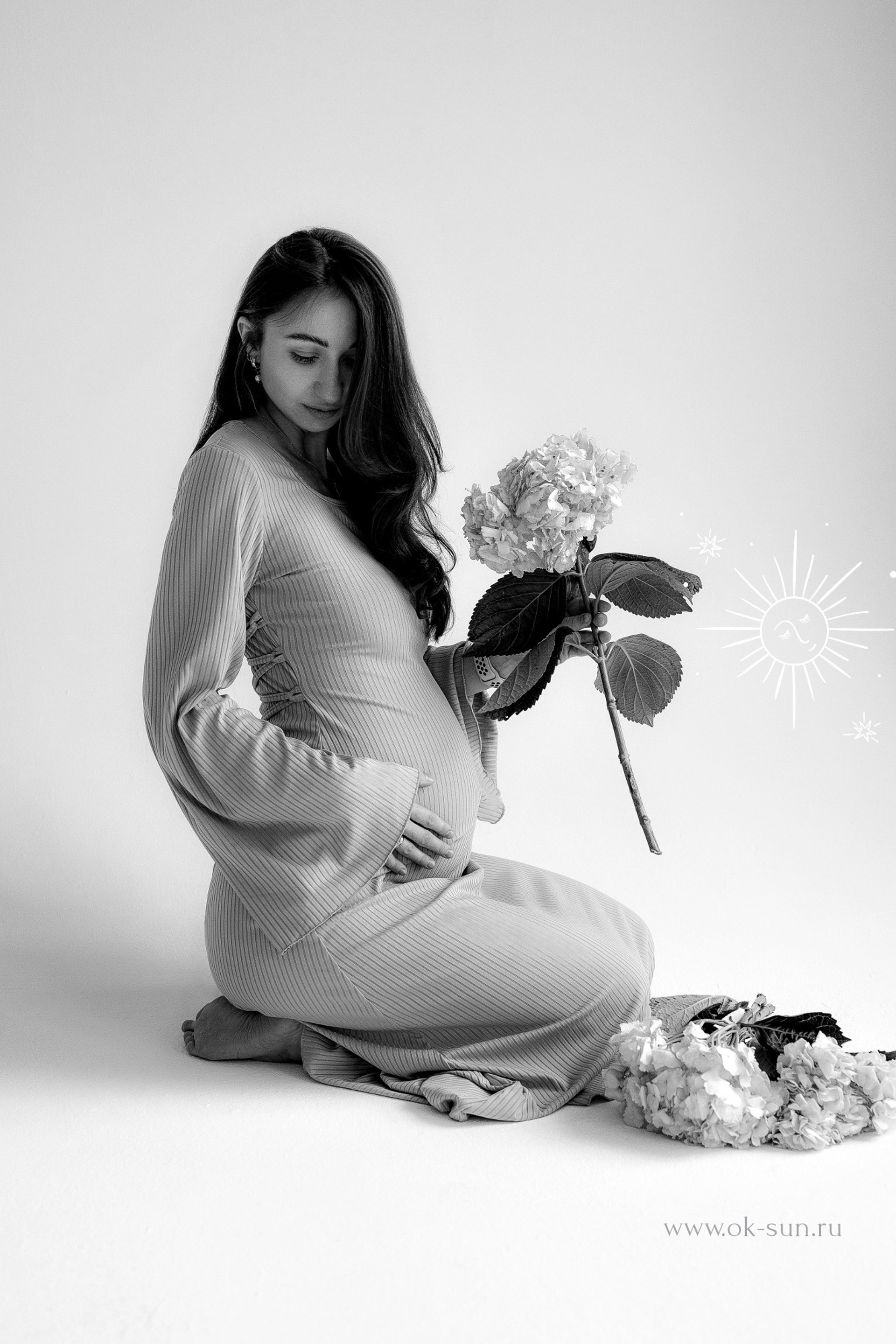 Фотосессия девочки в 2 месяца в стилистике newborn