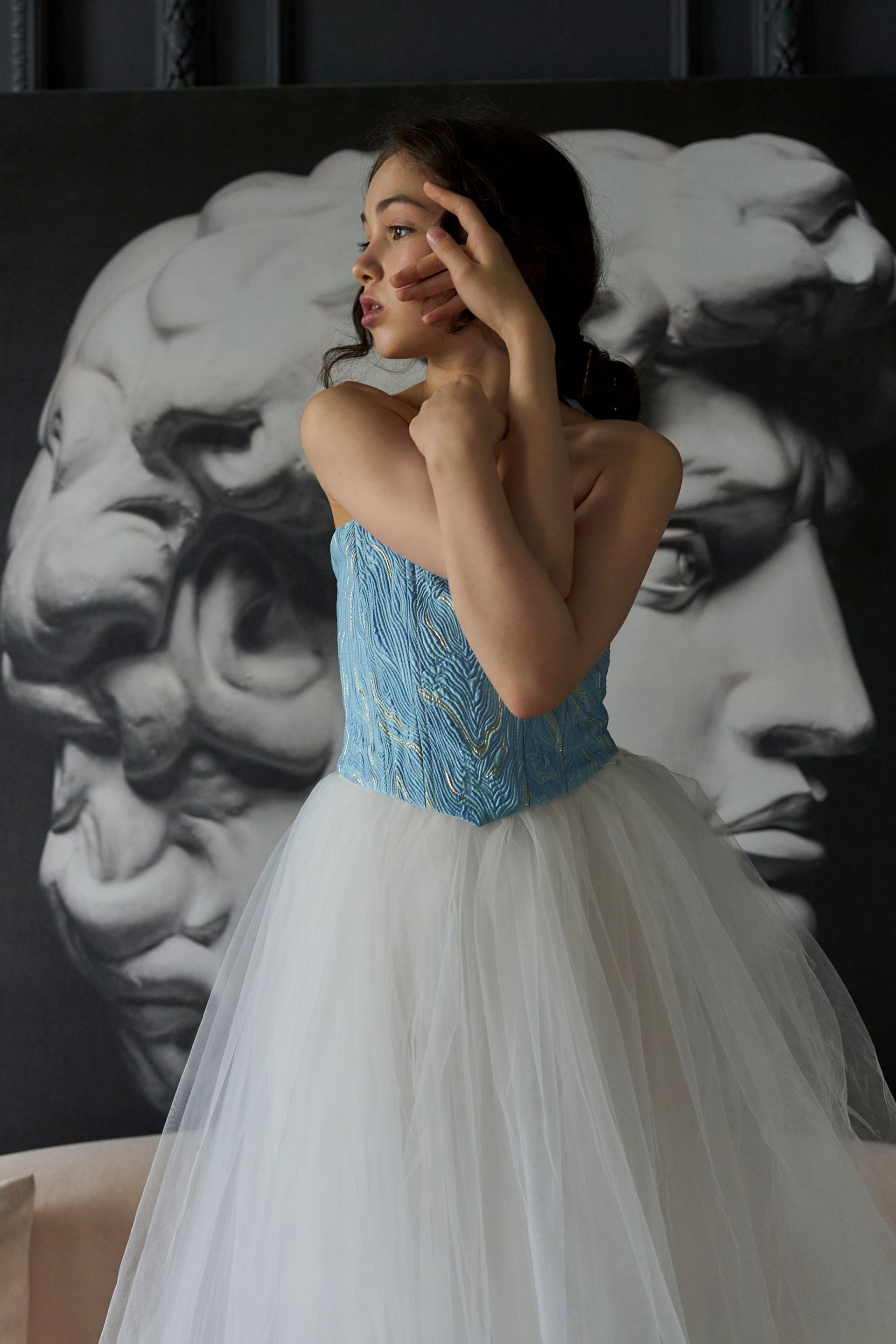 Корсет ‘Paris’ Blue Sky в голубом оттенке. Одежда для детей