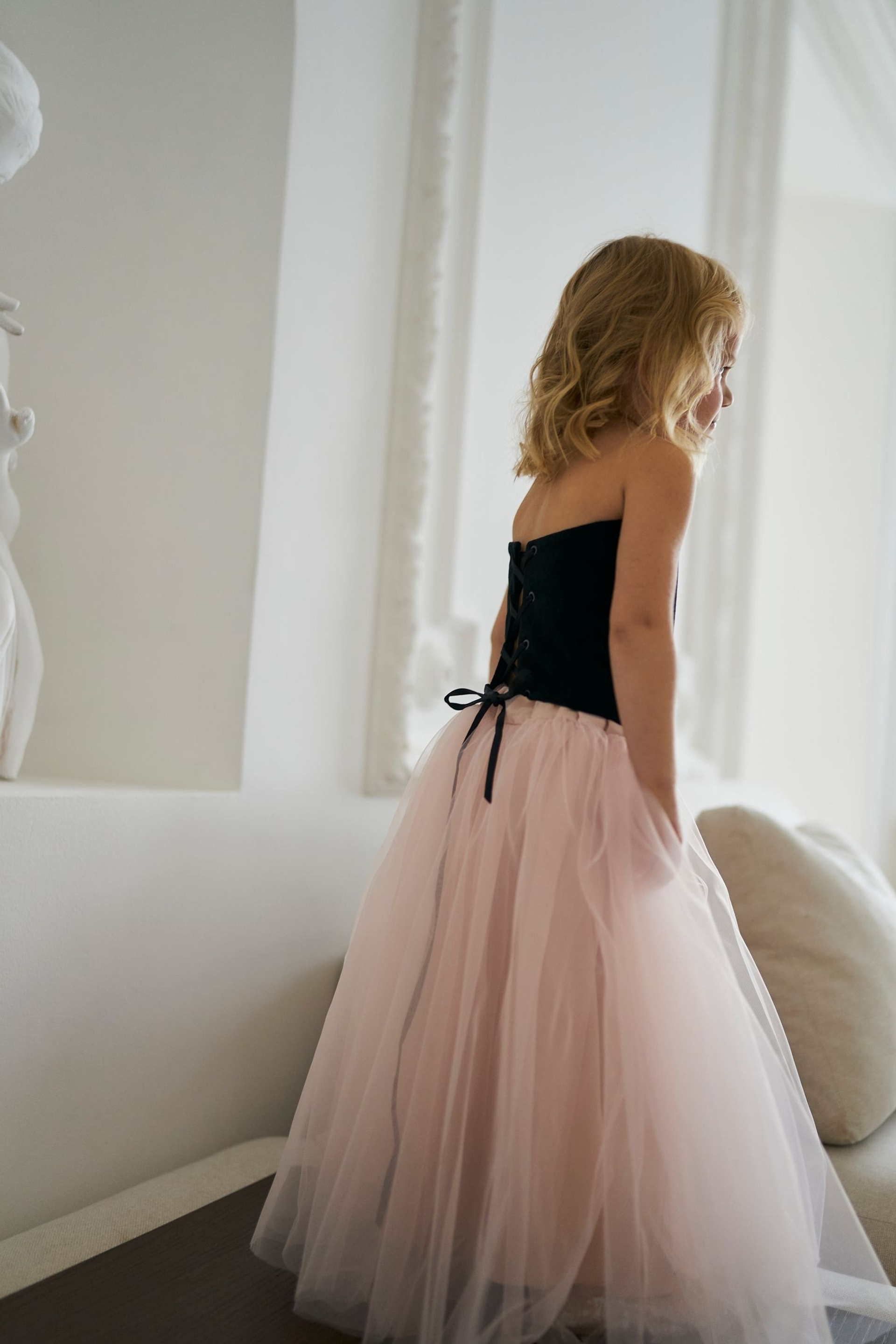 Корсет ‘Paris’ Velvet из черного бархата. Одежда для детей