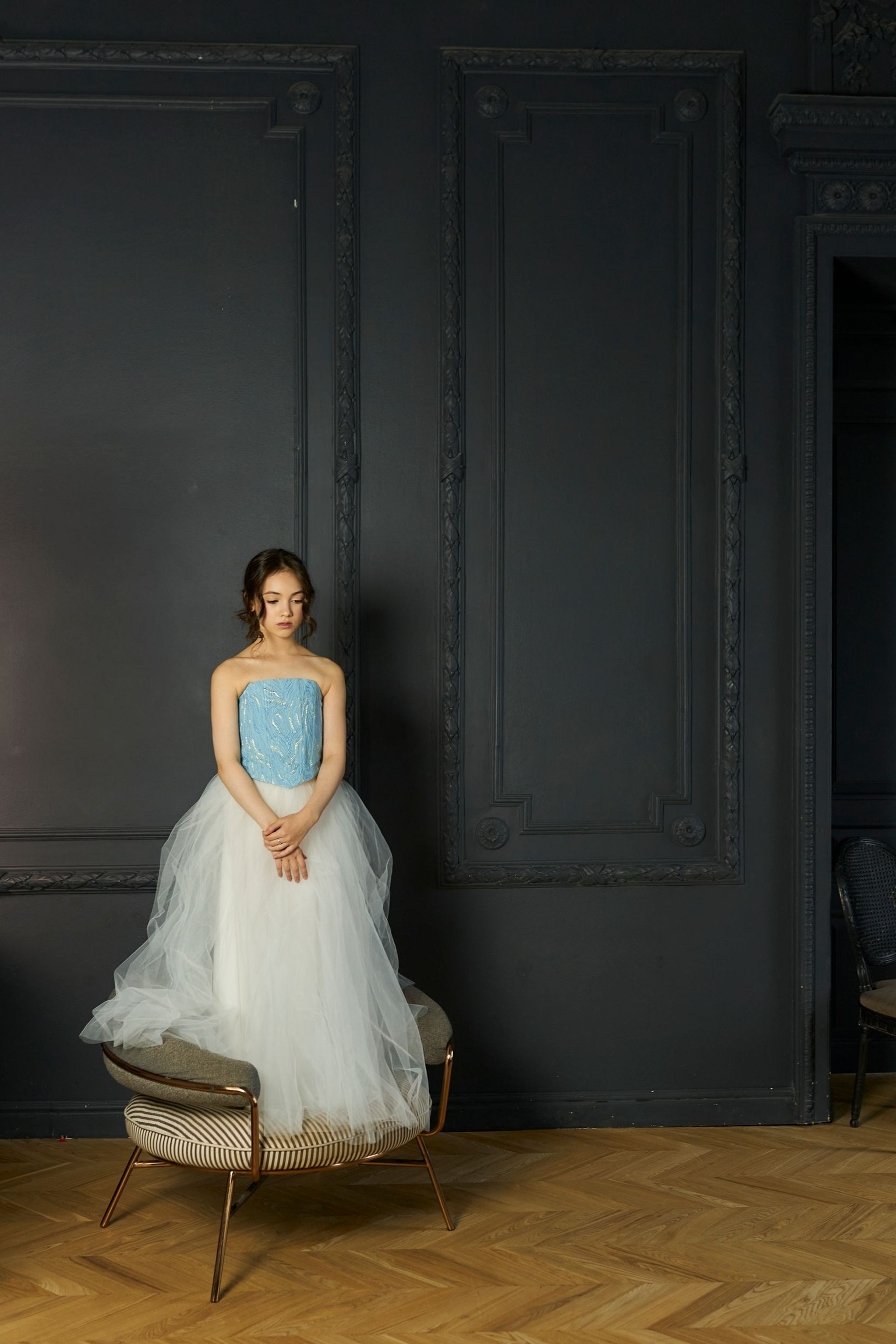 Корсет ‘Paris’ Blue Sky в голубом оттенке. Одежда для детей