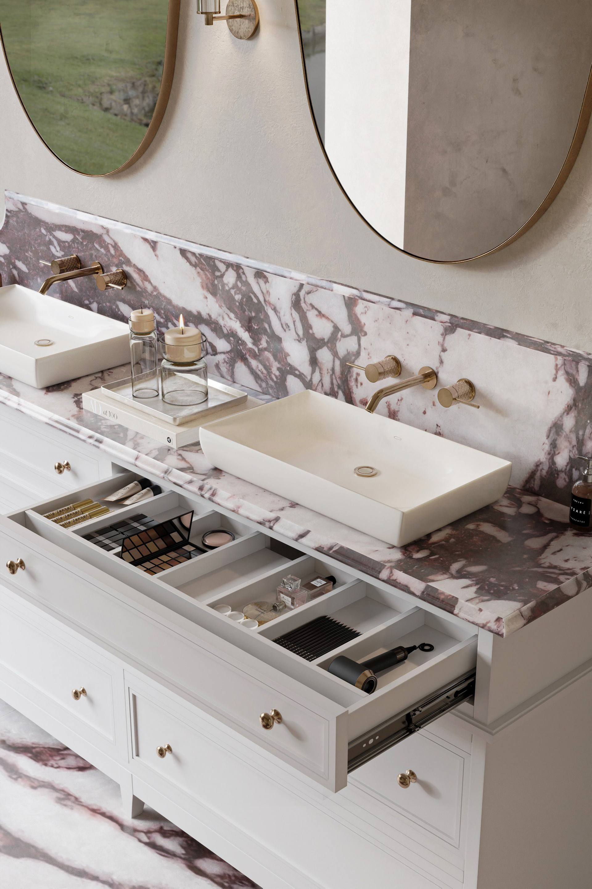 Комоды Dantone Home, варианты с раковинами. Ксения. 3D‑визуализатор