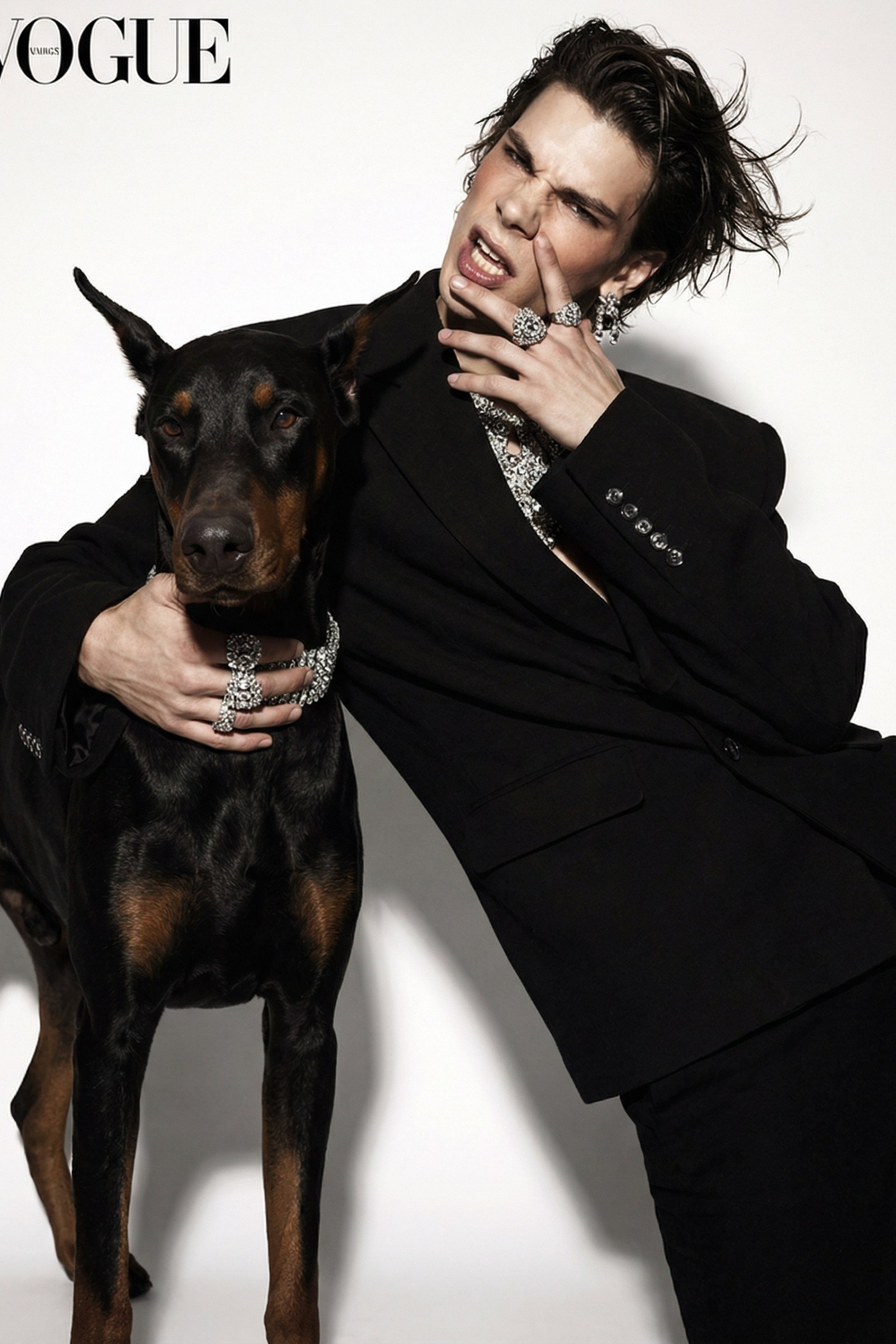 Двое — AI-эдиториал с доберманом | jl.art.ai.lab. Анна Карчмит — AI-художник. Эдиториал, нейрофотосессия и контент для fashion и beauty брендов