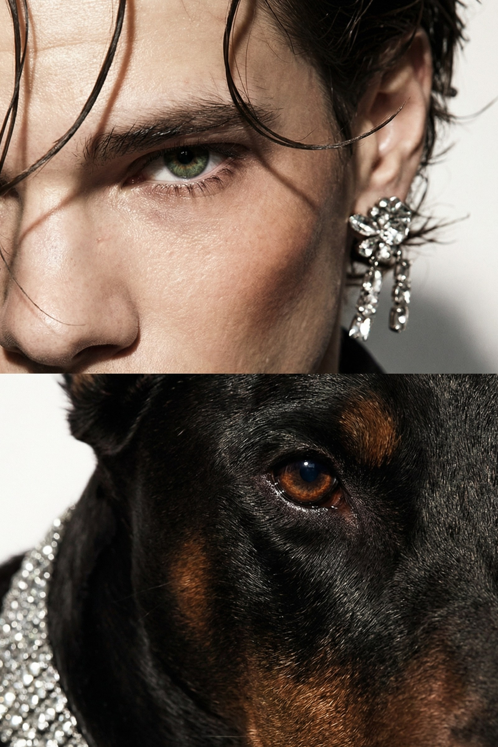 Двое — AI-эдиториал с доберманом | jl.art.ai.lab. Анна Карчмит — AI-художник. Эдиториал, нейрофотосессия и контент для fashion и beauty брендов