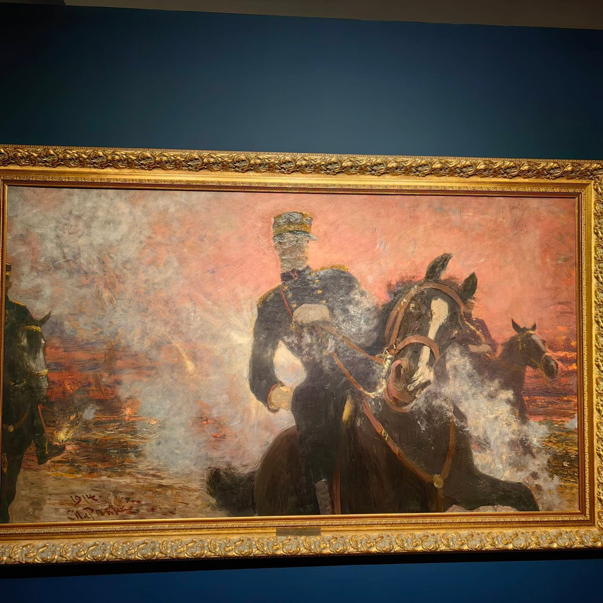 Илья Репин. Бельгийский король Альберт во время взрыва плотины в 1914 году, Самарский областной художественный музей