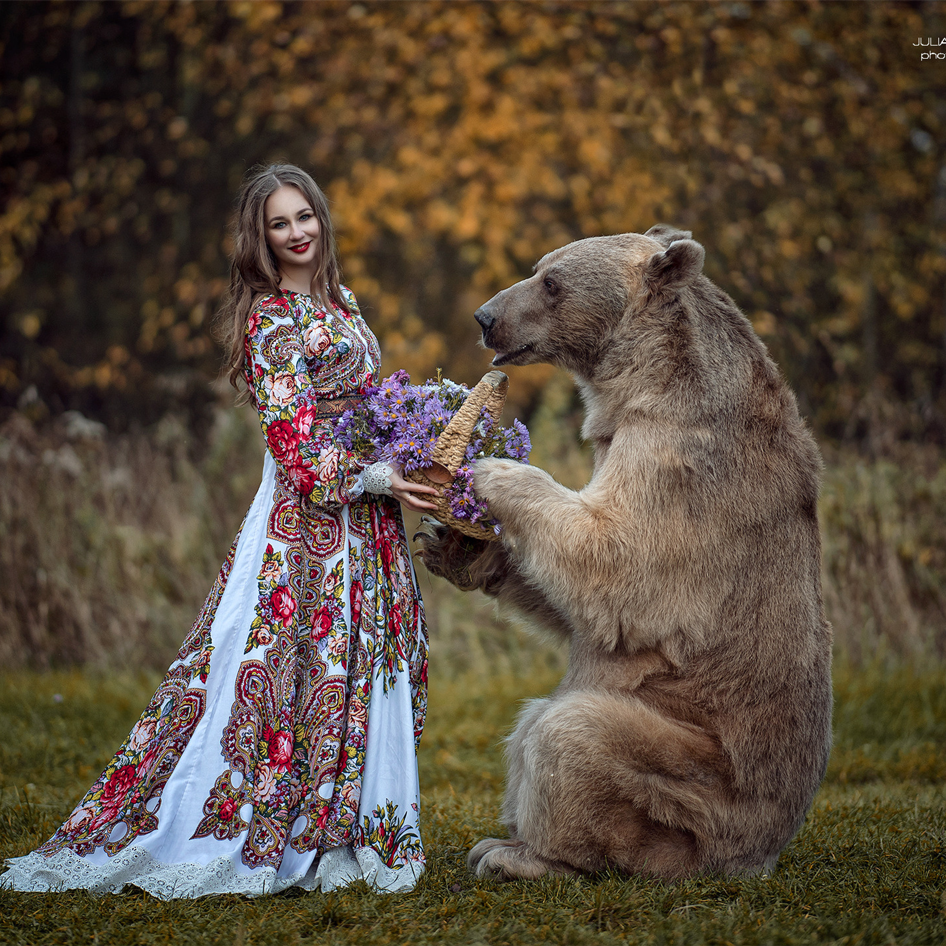 фотосессия с медведем, девушка и медведь, фото с медведем, ручной медведь, фотосессия с медведем москва, фотосессия с медведем в москве, фотограф юлиана бевз, юлиана бевз, медведь степан
