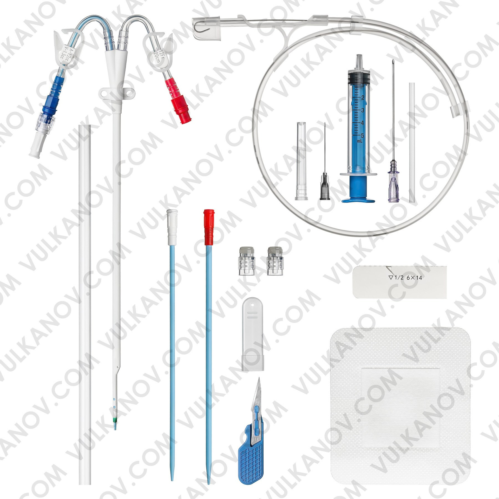 Катетер диализный высокопоточный 2-просветный