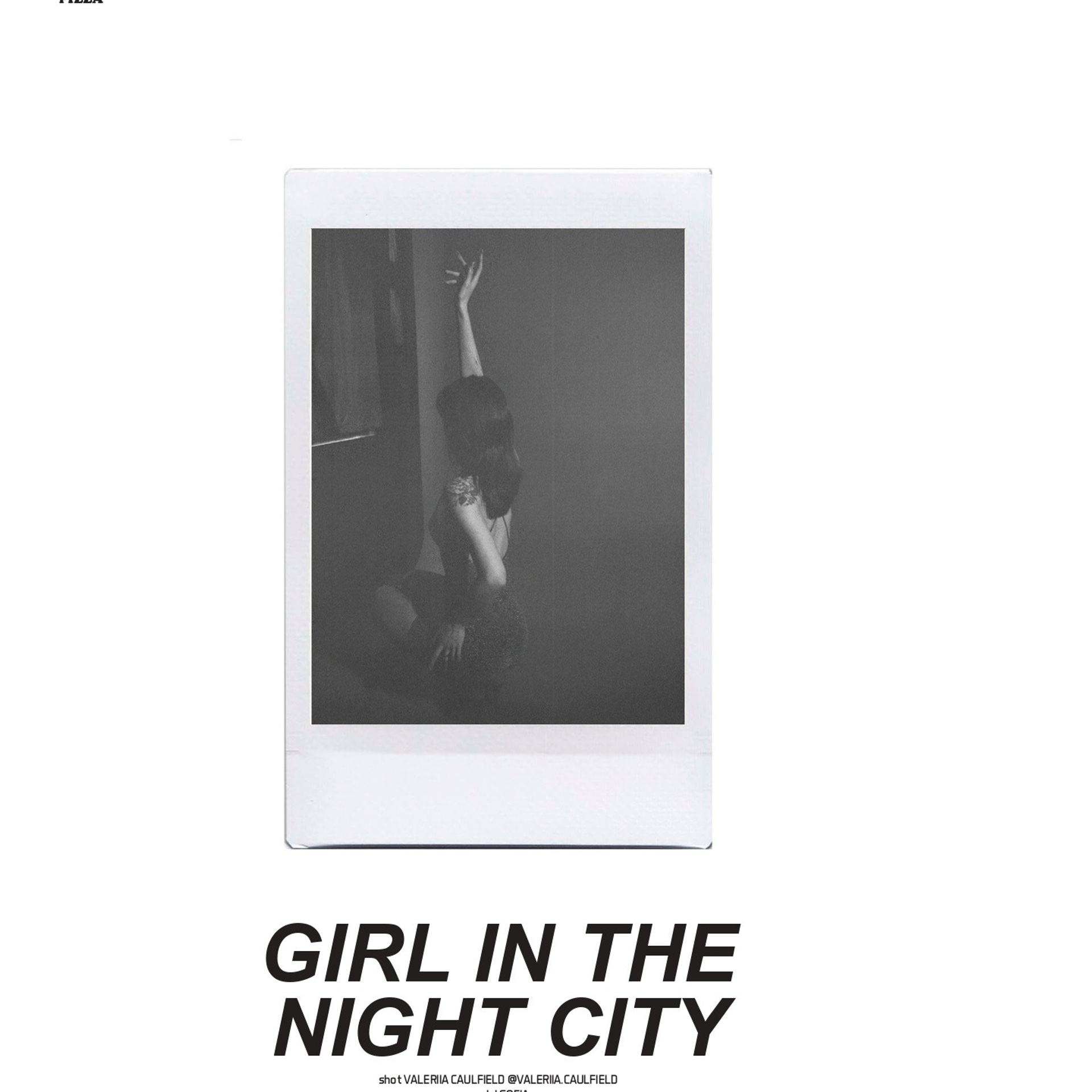 Girl in the night city SOCKS AND PIZZA MAG APRIL PRINT