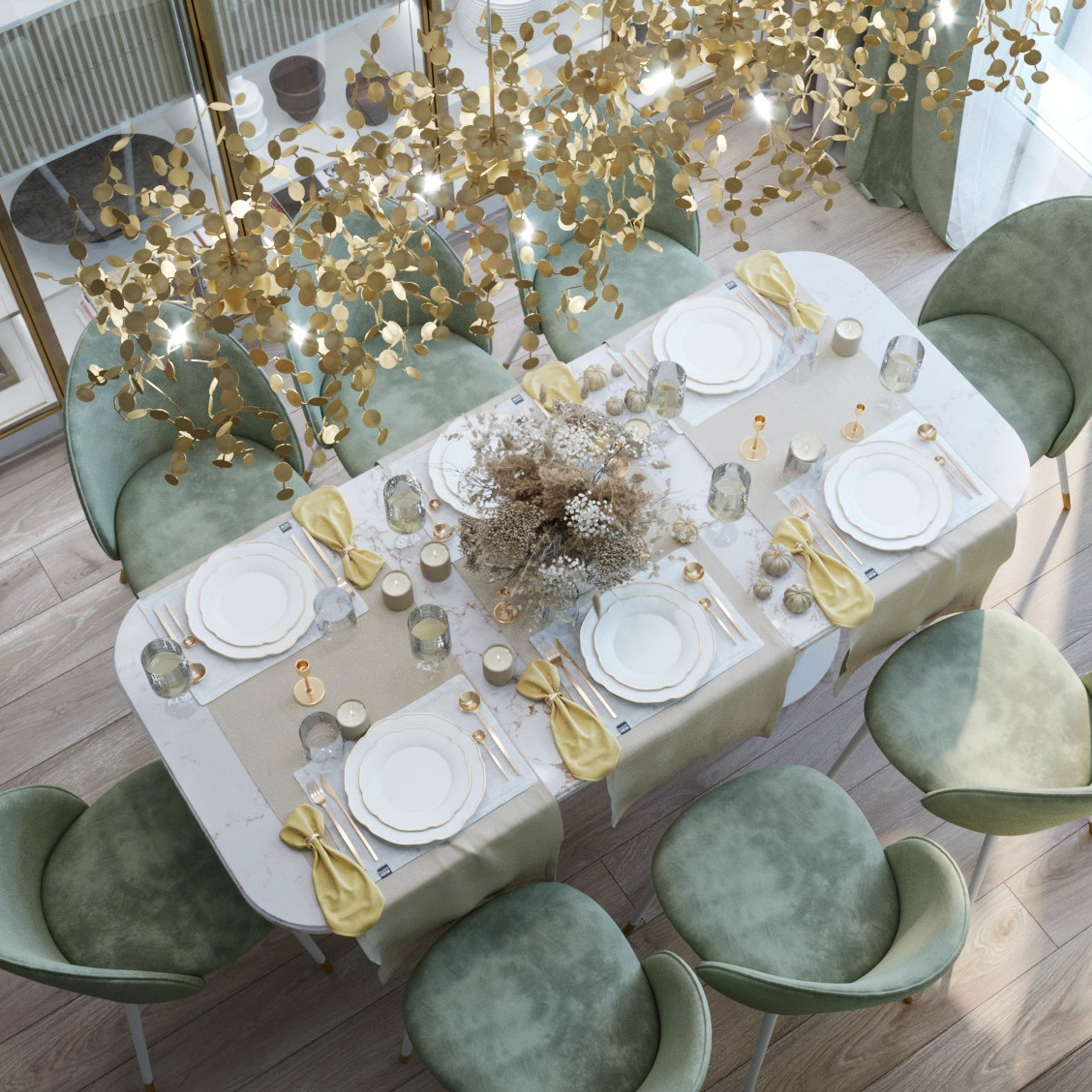 Визуализация интерьера 120 м.кв. за 15 дней. Можайское шоссе