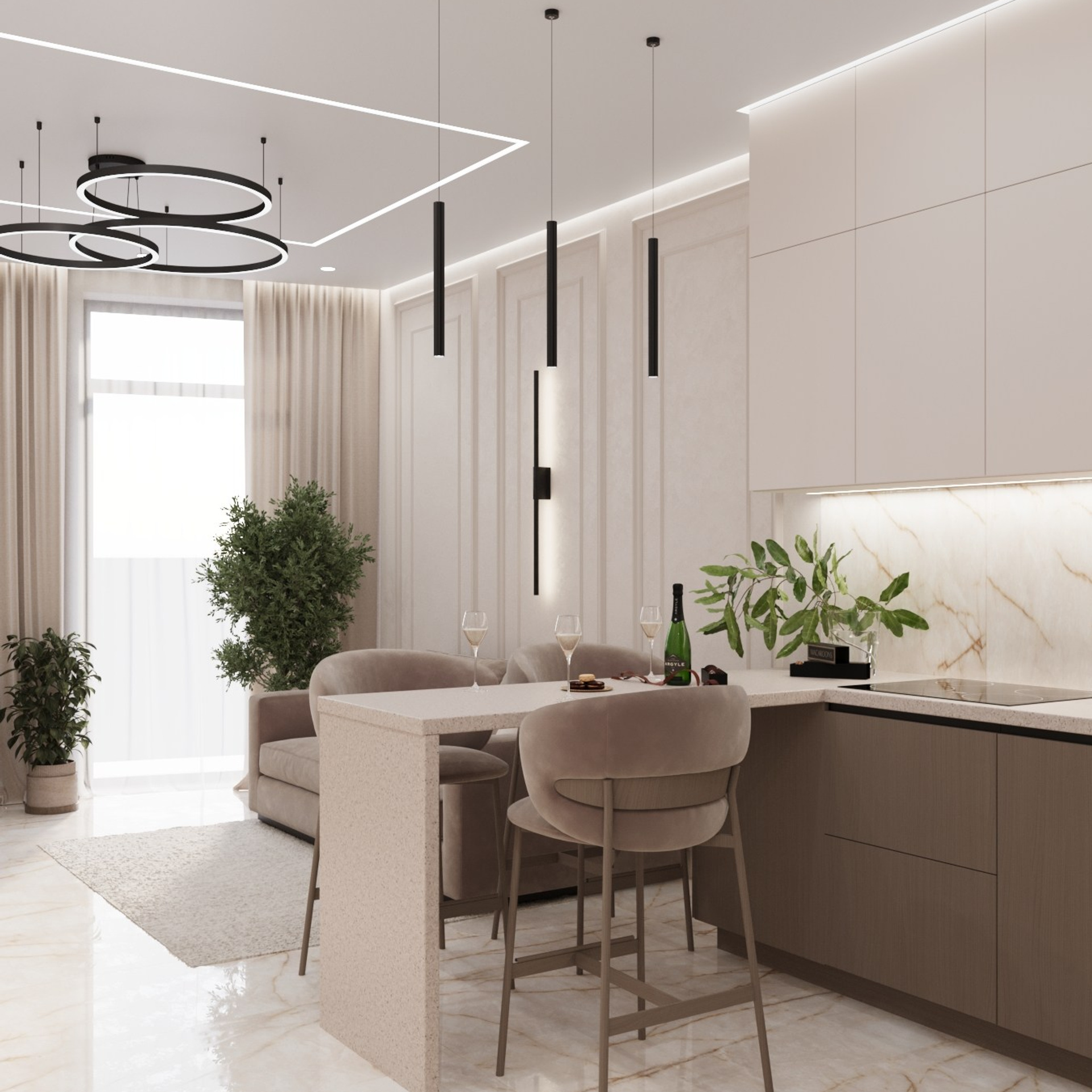 Визуализация небольшой квартиры. ЖК Стрешнево