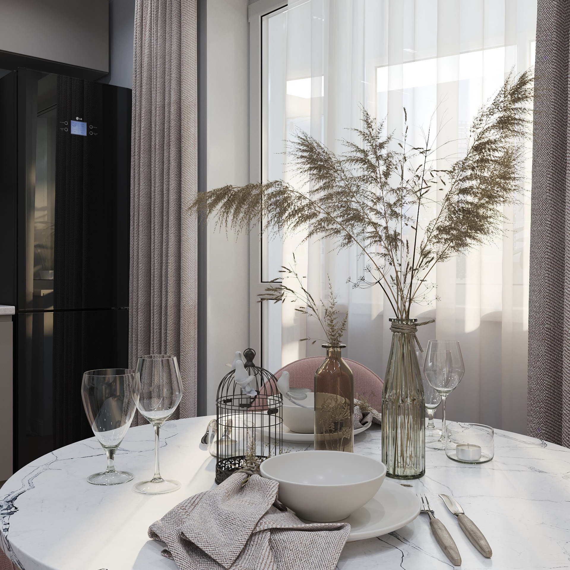 Визуализации квартиры современном стиле. Академическая улица