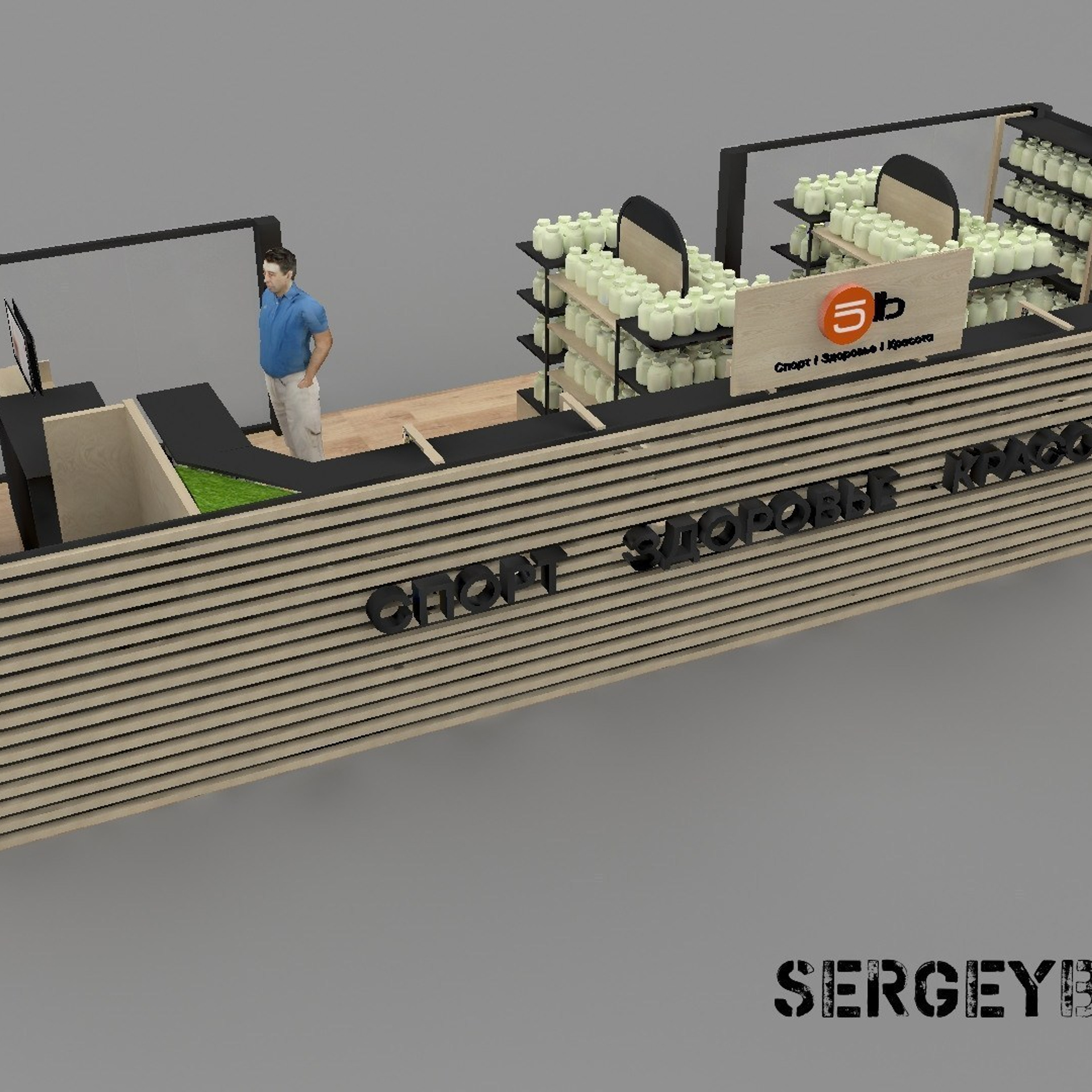 3D визуализация торговой точки, магазина, островка в Перми — заказать услугу