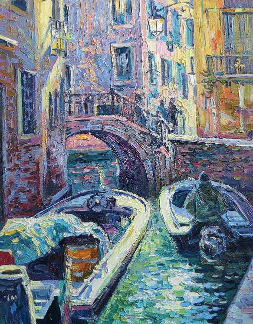 Turning the corner of the canal