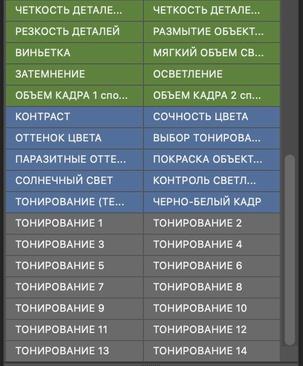 ПАНЕЛЬ ЭКШЕНОВ 70 штук