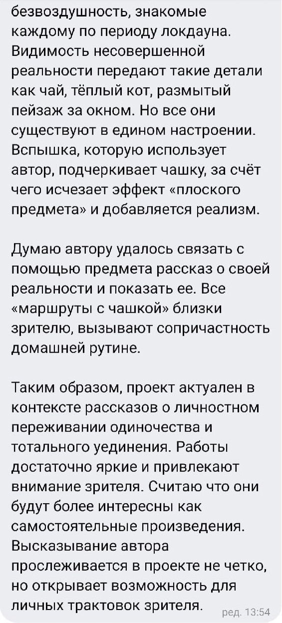 Рабочий цикл. Козлова Екатерина. Междисциплинарная визуальная художница