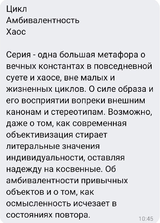 Рабочий цикл. Козлова Екатерина. Междисциплинарная визуальная художница
