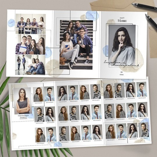 Фотокнига-трюмо "Акварель" для выпускных фотоальбомов средней школы. Ваш семейный фотограф Переверзева Анна Екатеринбург