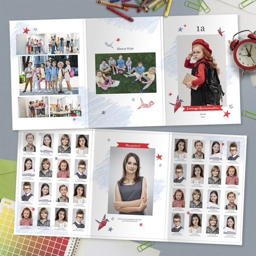 Фотокнига-трюмо "Журавлики" для выпускных фотоальбомов начальной школы. Ваш семейный фотограф Переверзева Анна Екатеринбург
