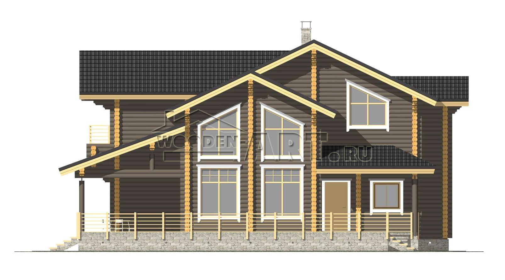 «Сысоево» 292 кв. м. Проекты деревянных домов. Архитектор Ольга Мальцева