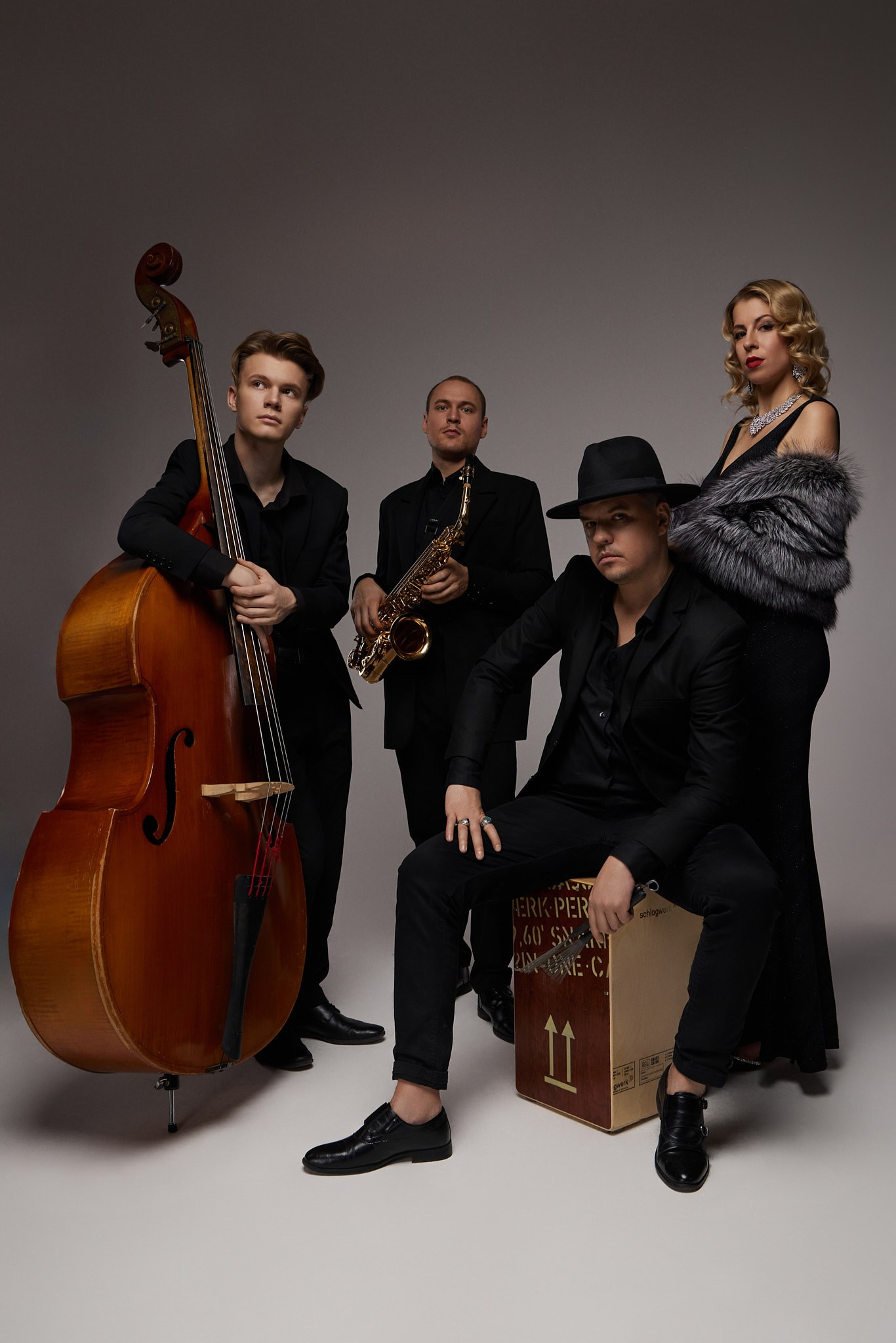 Съемка в стиле нуар для джазовой группы. Портретный фотограф в Москве Купцова Юлия