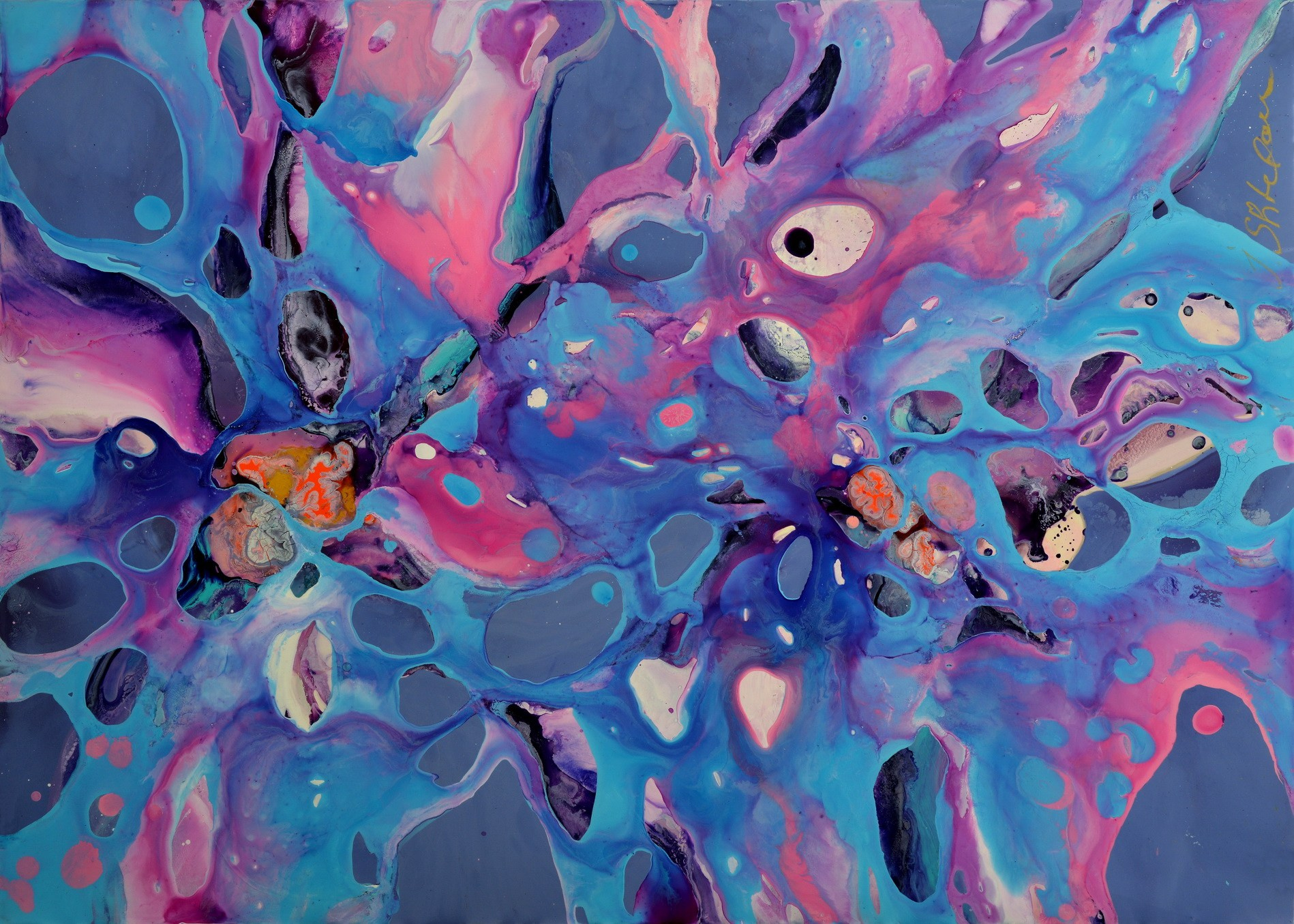 Картина художника Flors, Барселона, Европа, 2023–2025, размер 105×75 см, акрил пластик Painting by artist Flors, Barcelona, Europe, 2023–2025, size 105×75 cm, acrylic plastic Pintura del artista Flors, Barcelona, Europa, 2023–2025, tamaño 105×75 cm, acrílico plástico картина в интерьер, дизайн картина цветы орхидея интерьерная картина, pintura en el interior, pintura de diseño flores orquídeas pintura interior, painting in the interior, design painting flowers orchid interior painting