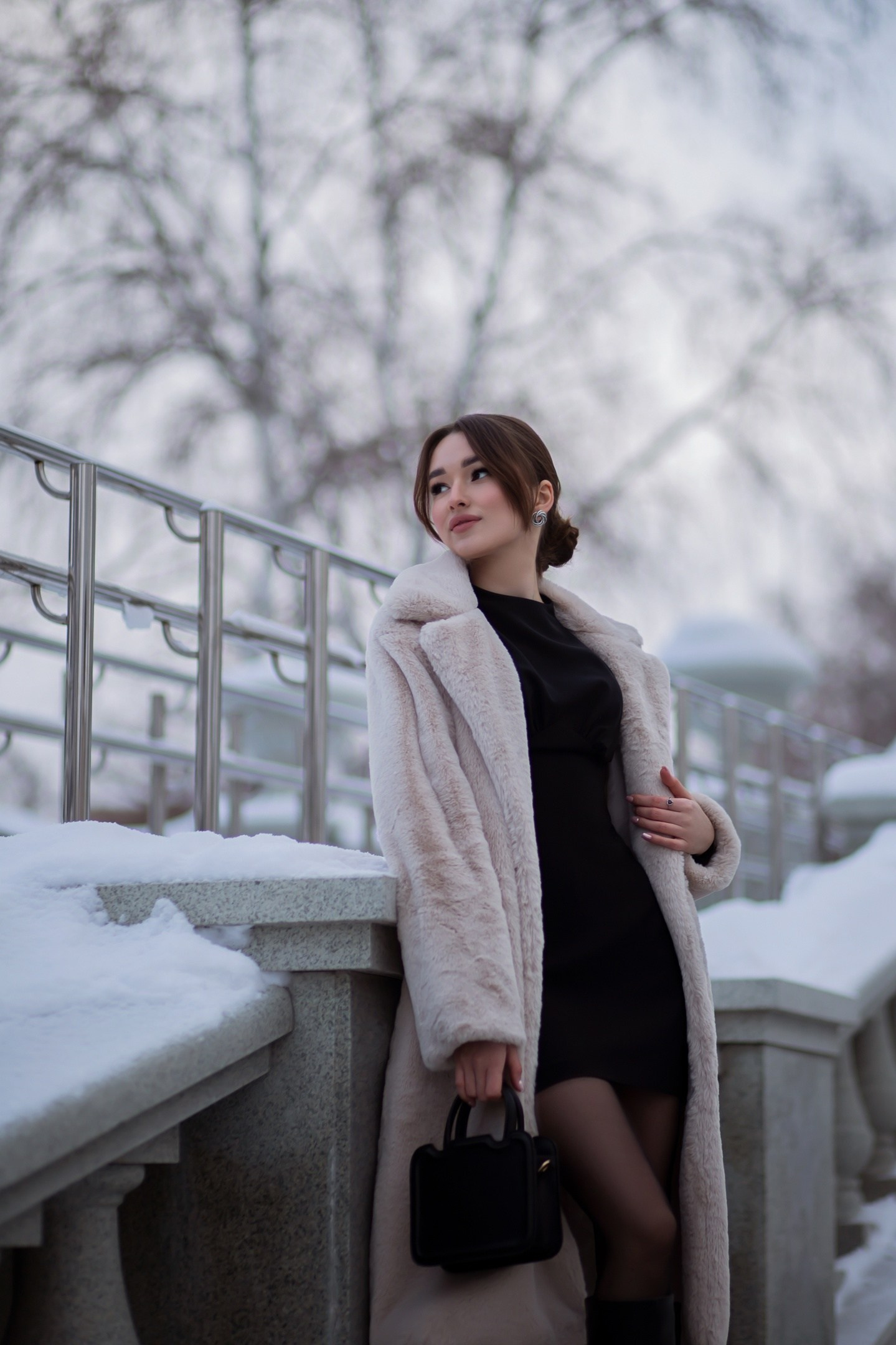 Фотосессия в городе зимой