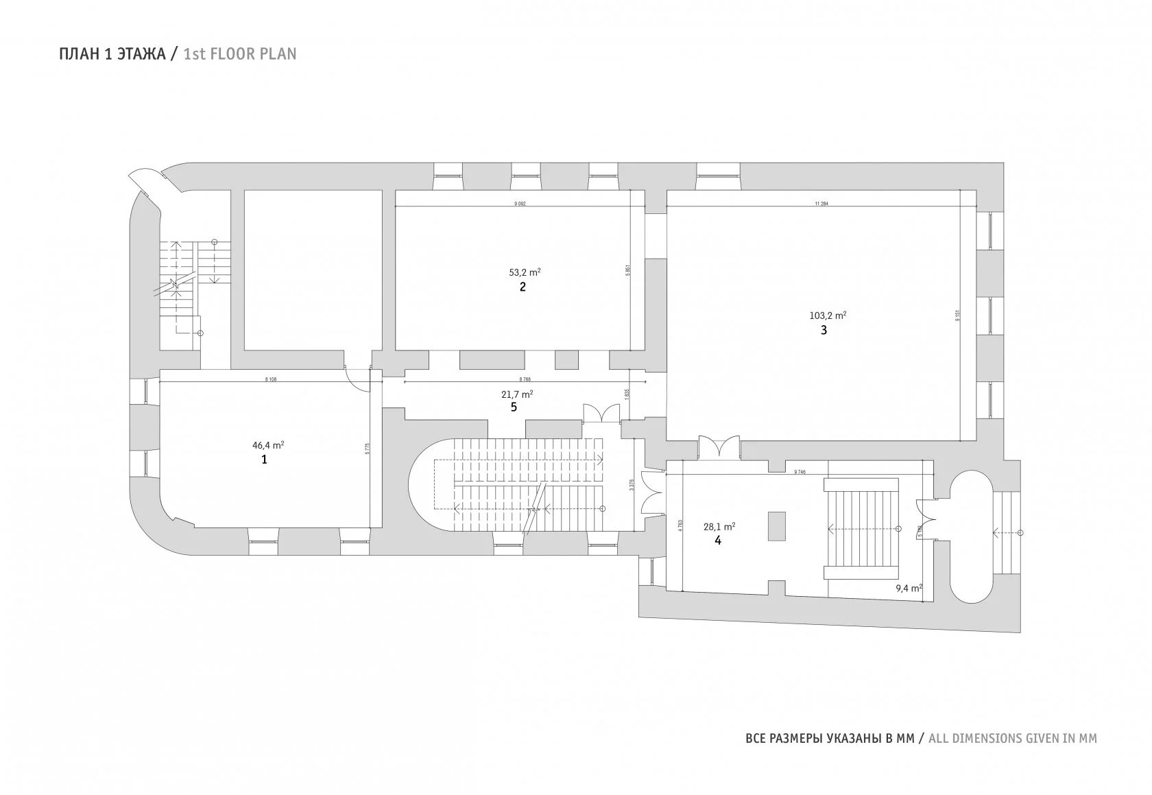 Схема первого этажа Особняка Спиридонова