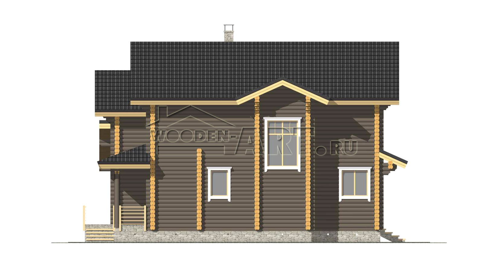 «Сысоево» 292 кв. м. Проекты деревянных домов. Архитектор Ольга Мальцева