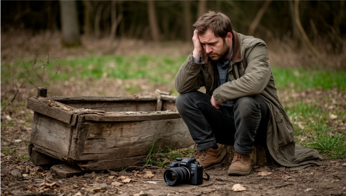 Фотограф у разбитого корыта.