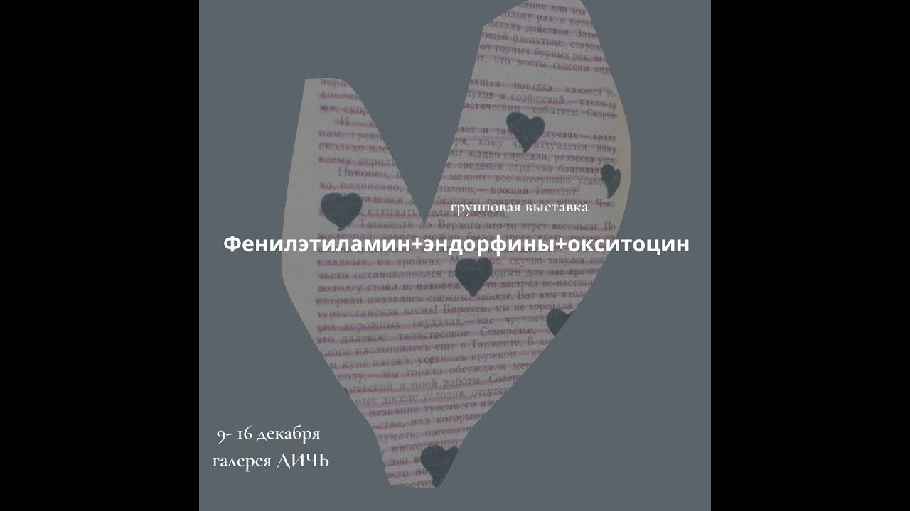 Выставка «Фенилэтиламин+эндорфины+окситоцин». Козлова Екатерина. Междисциплинарная визуальная художница